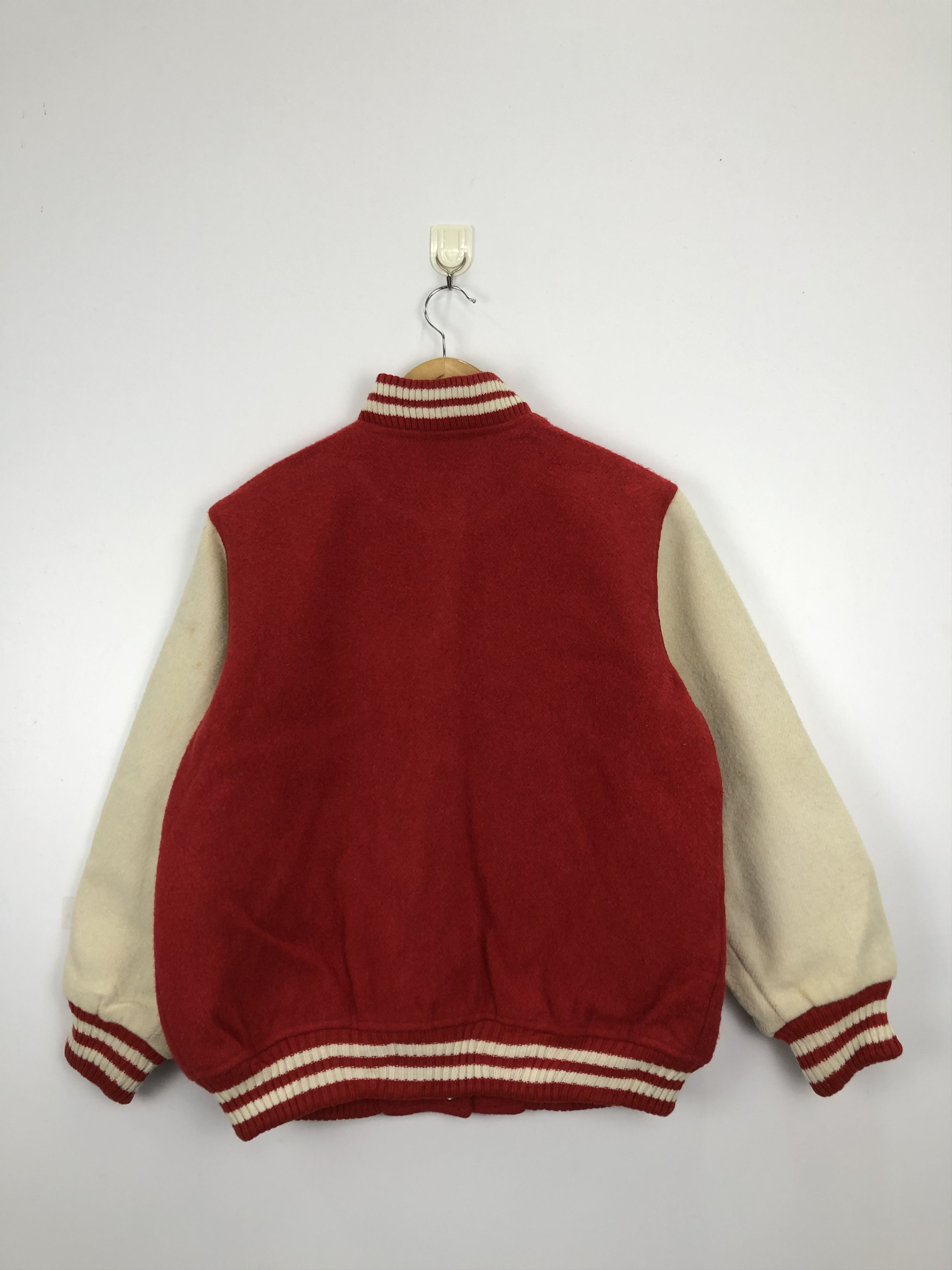 McGregor × Vintage Vintage 90s Mcgregor Wool Varsity Jacket Red Size US M / EU 48-50 / 2 - 6 Thumbnail