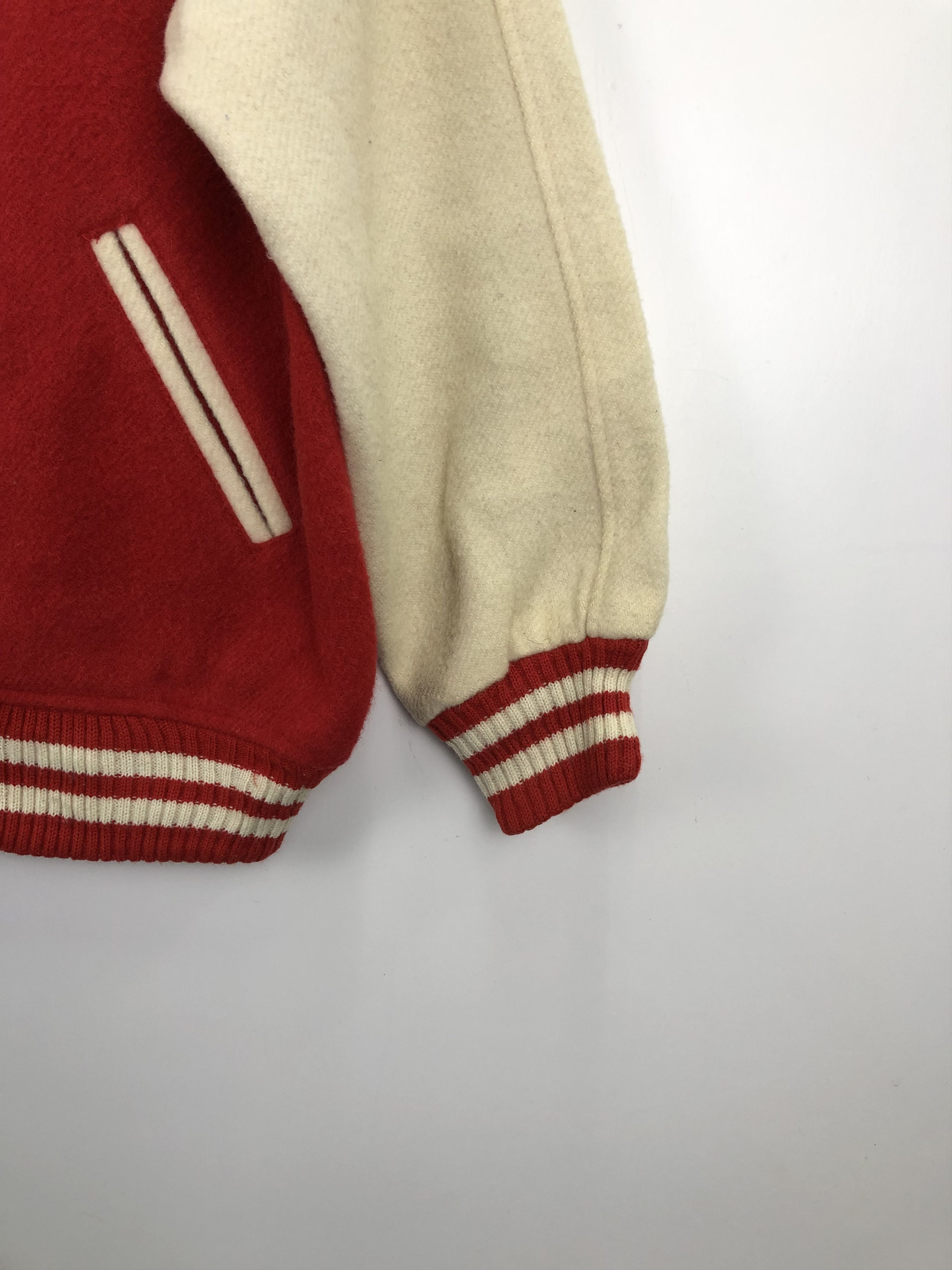 McGregor × Vintage Vintage 90s Mcgregor Wool Varsity Jacket Red Size US M / EU 48-50 / 2 - 3 Thumbnail