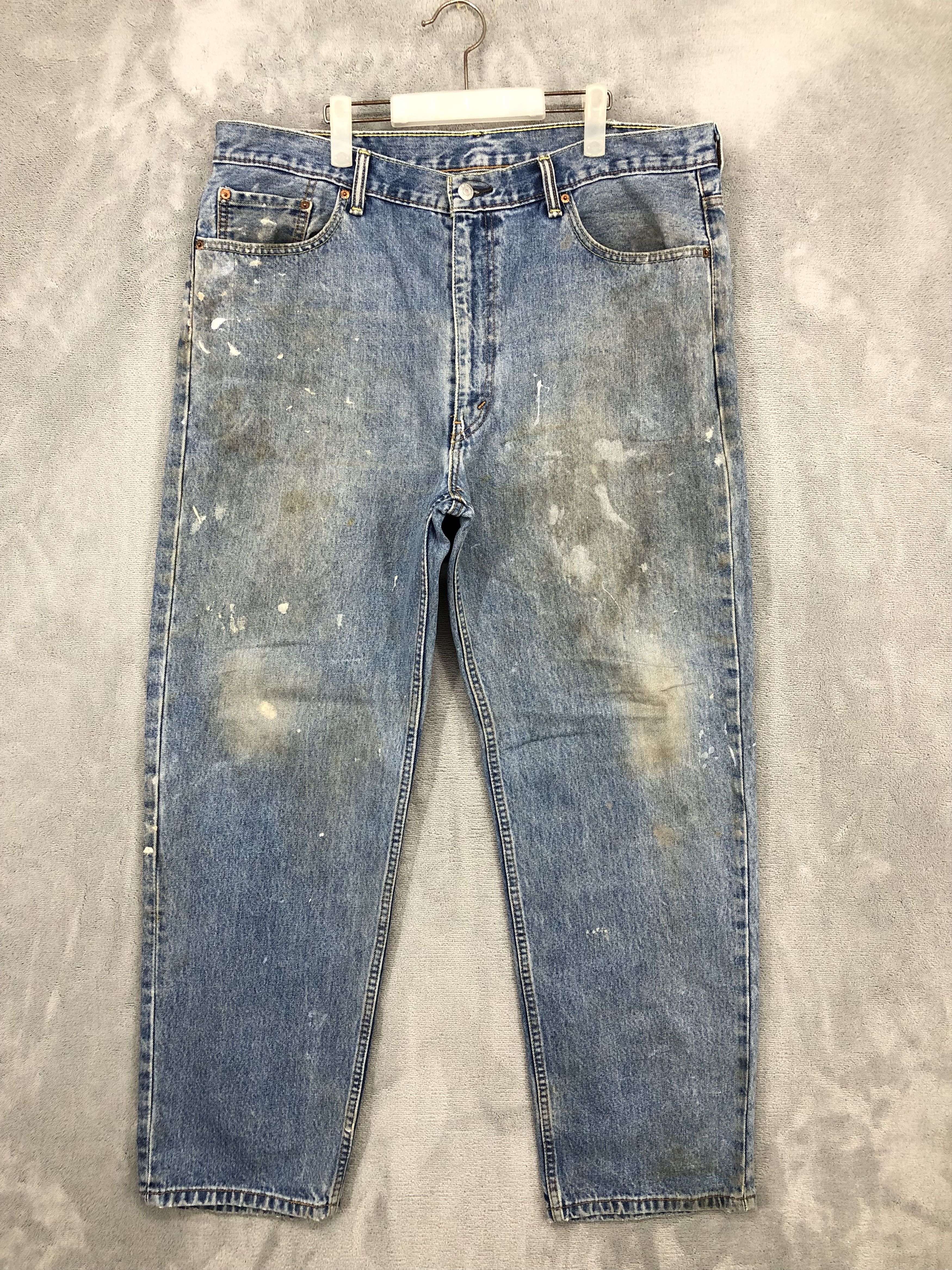 image of Distressed Denim x Levis Vintage Levis 550 Rusty Stains Denim Jean in Blue, Men's (Size 40)