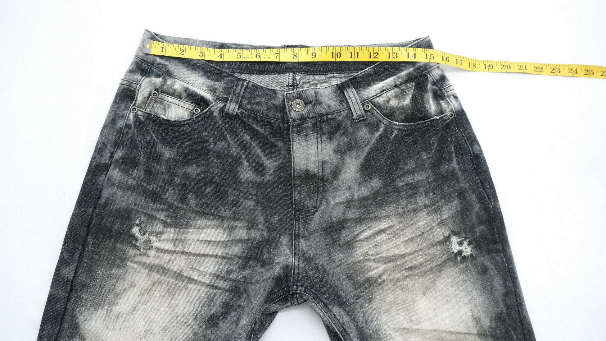 Japanese Brand Vintage IN THE ATTIC Smoke Distressed Slim Jeans - Size US 30 / EU 46 - 15 Thumbnail