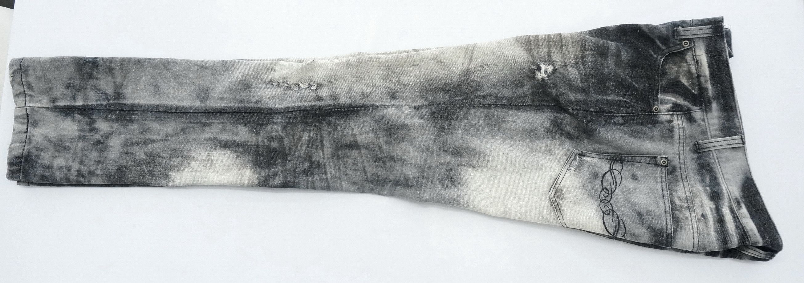 Japanese Brand Vintage IN THE ATTIC Smoke Distressed Slim Jeans - Size US 30 / EU 46 - 12 Thumbnail