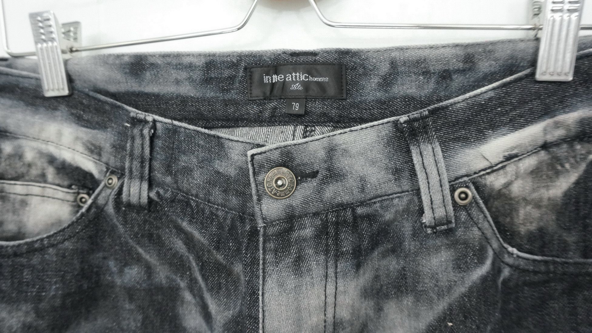 Japanese Brand Vintage IN THE ATTIC Smoke Distressed Slim Jeans - Size US 30 / EU 46 - 10 Thumbnail
