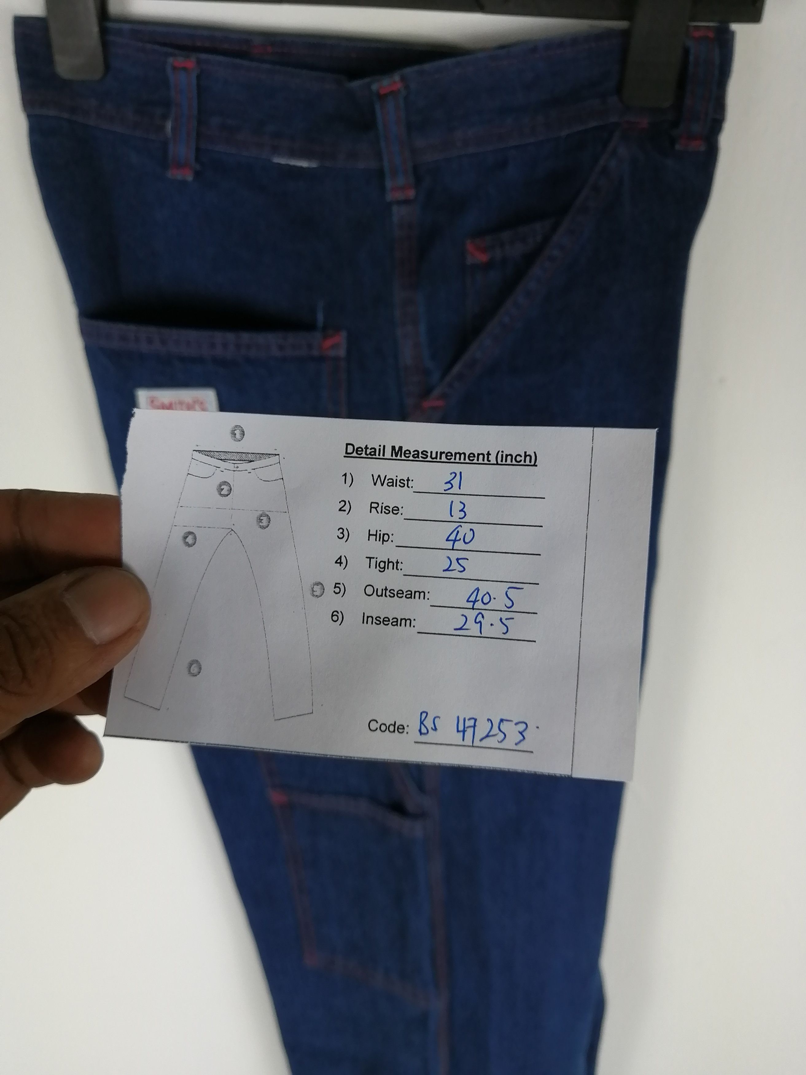 The Smiths The Smith Carpenter Pant Workers Baggy Denim Jeans Size US 30 / EU 46 - 7 Thumbnail