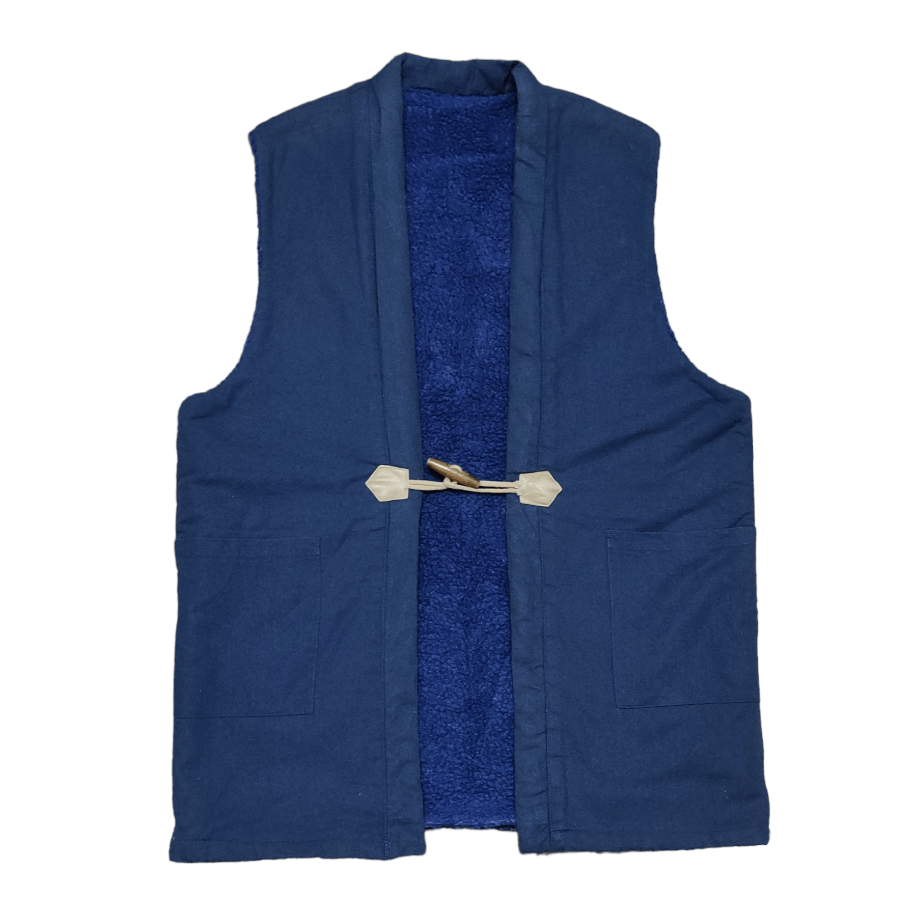 Indigo Vintage Kimono Japan Dragon Koil Fish Sleeveless/Vest Size US L / EU 52-54 / 3 - 3 Thumbnail