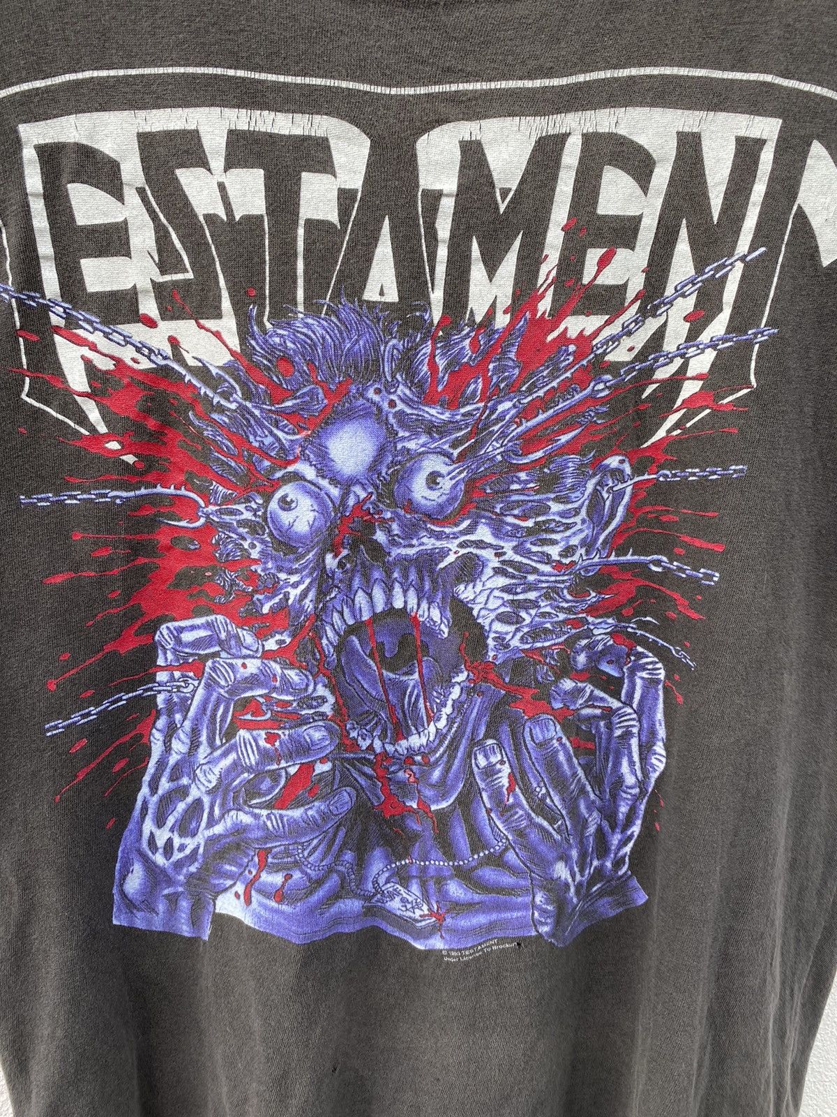 Band Tees Vintage Testament pushead faded shirt Size US L / EU 52-54 / 3 - 11 Thumbnail