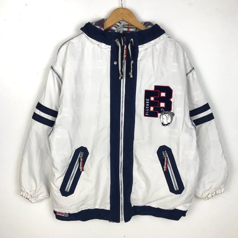 Ellesse × Vintage 🔥STEALS🔥 Vintage 90s Ellesse Bulldog Reversible Plaid Wool Size US L / EU 52-54 / 3 - 1 Thumbnail