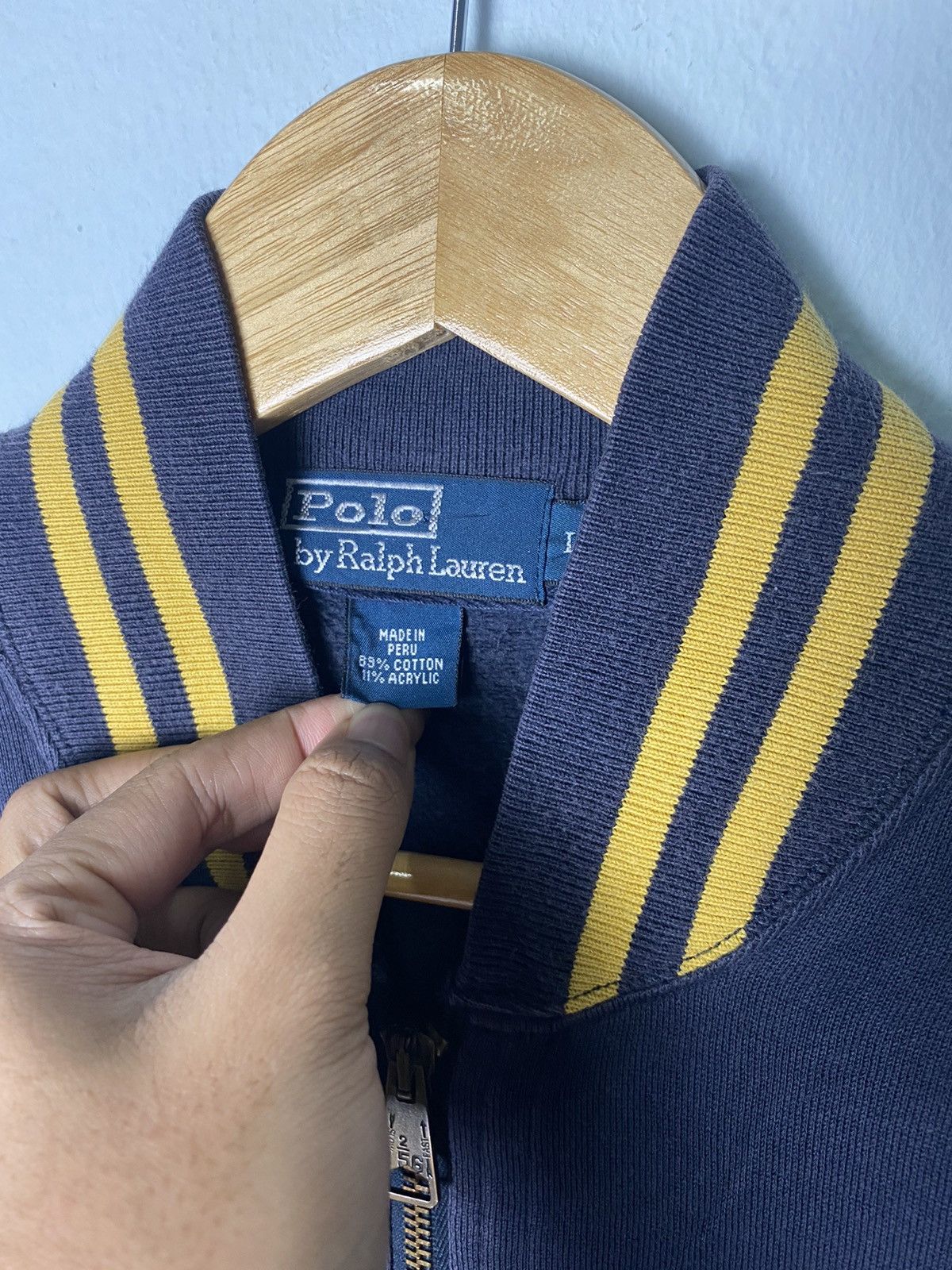 Polo Ralph Lauren × Ralph Lauren × Vintage Vintage Polo Ralph Lauren Sweatshirt Zipper Jacket Size US L / EU 52-54 / 3 - 6 Thumbnail
