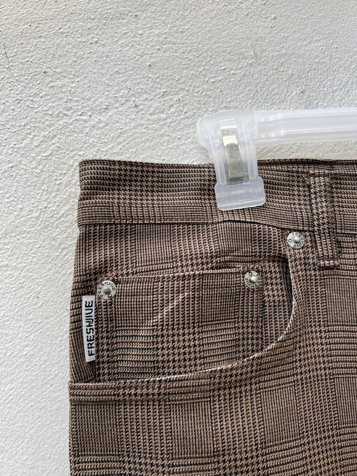 Freshjive Vintage 90s FRESHJIVE Checks Baggy Poly Trouser Pant Size US 33 - 7 Thumbnail