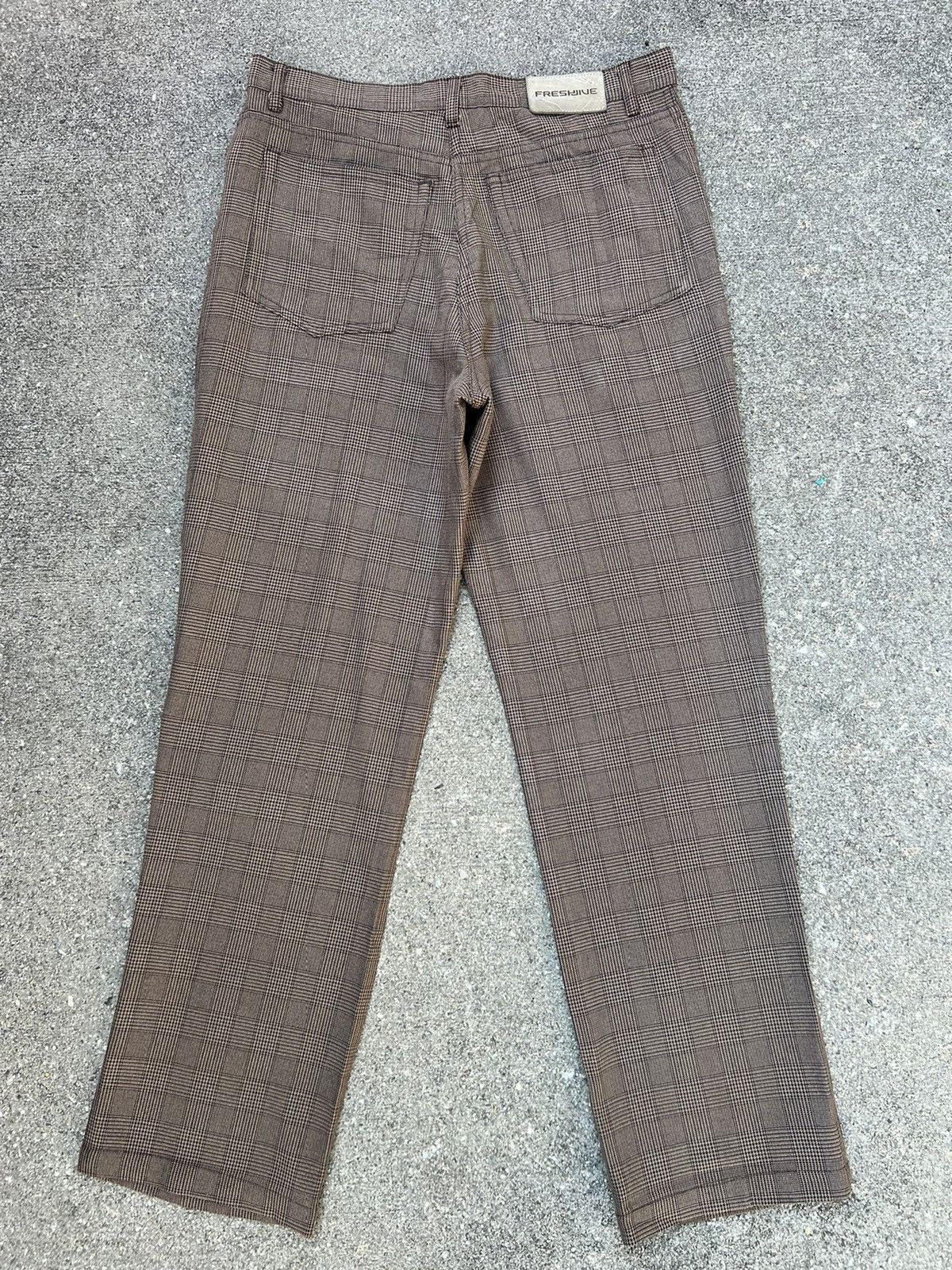 Freshjive Vintage 90s FRESHJIVE Checks Baggy Poly Trouser Pant Size US 33 - 5 Thumbnail