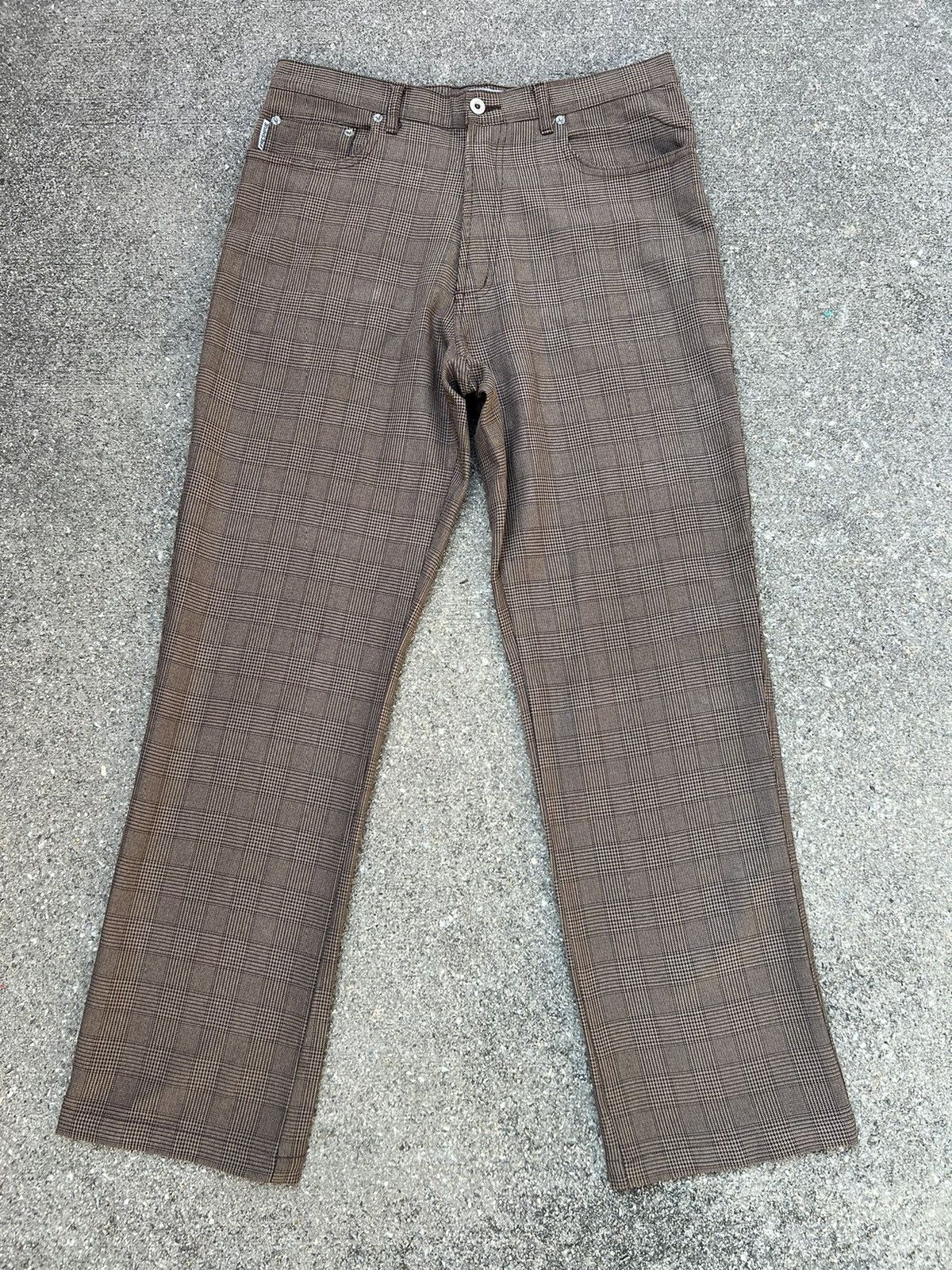 Freshjive Vintage 90s FRESHJIVE Checks Baggy Poly Trouser Pant Size US 33 - 1 Thumbnail