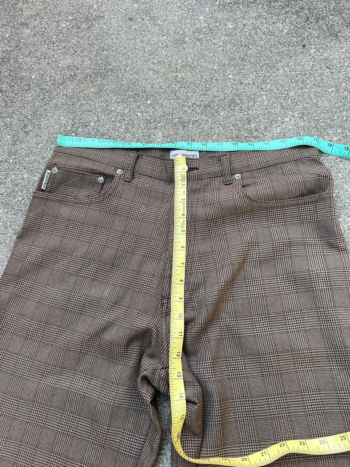 Freshjive Vintage 90s FRESHJIVE Checks Baggy Poly Trouser Pant Size US 33 - 2 Thumbnail