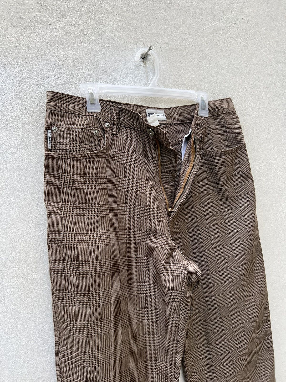 Freshjive Vintage 90s FRESHJIVE Checks Baggy Poly Trouser Pant Size US 33 - 9 Thumbnail