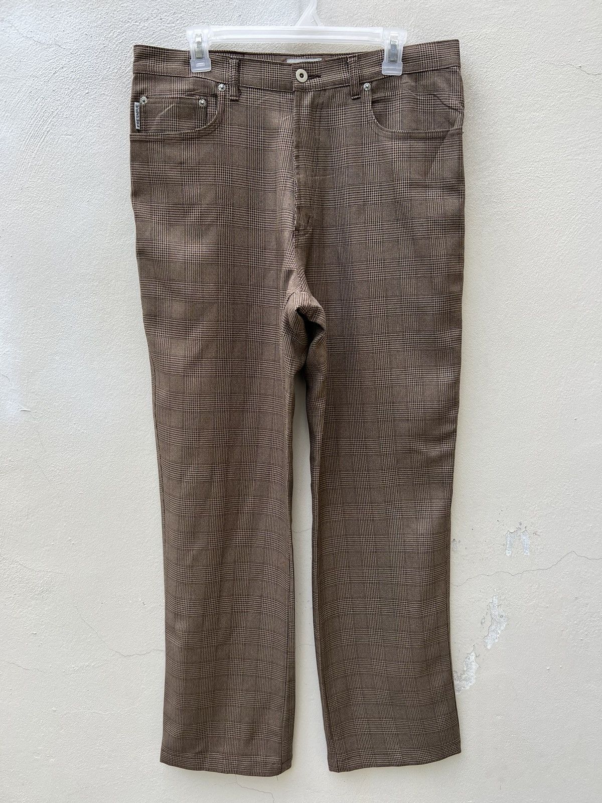 Freshjive Vintage 90s FRESHJIVE Checks Baggy Poly Trouser Pant Size US 33 - 6 Thumbnail