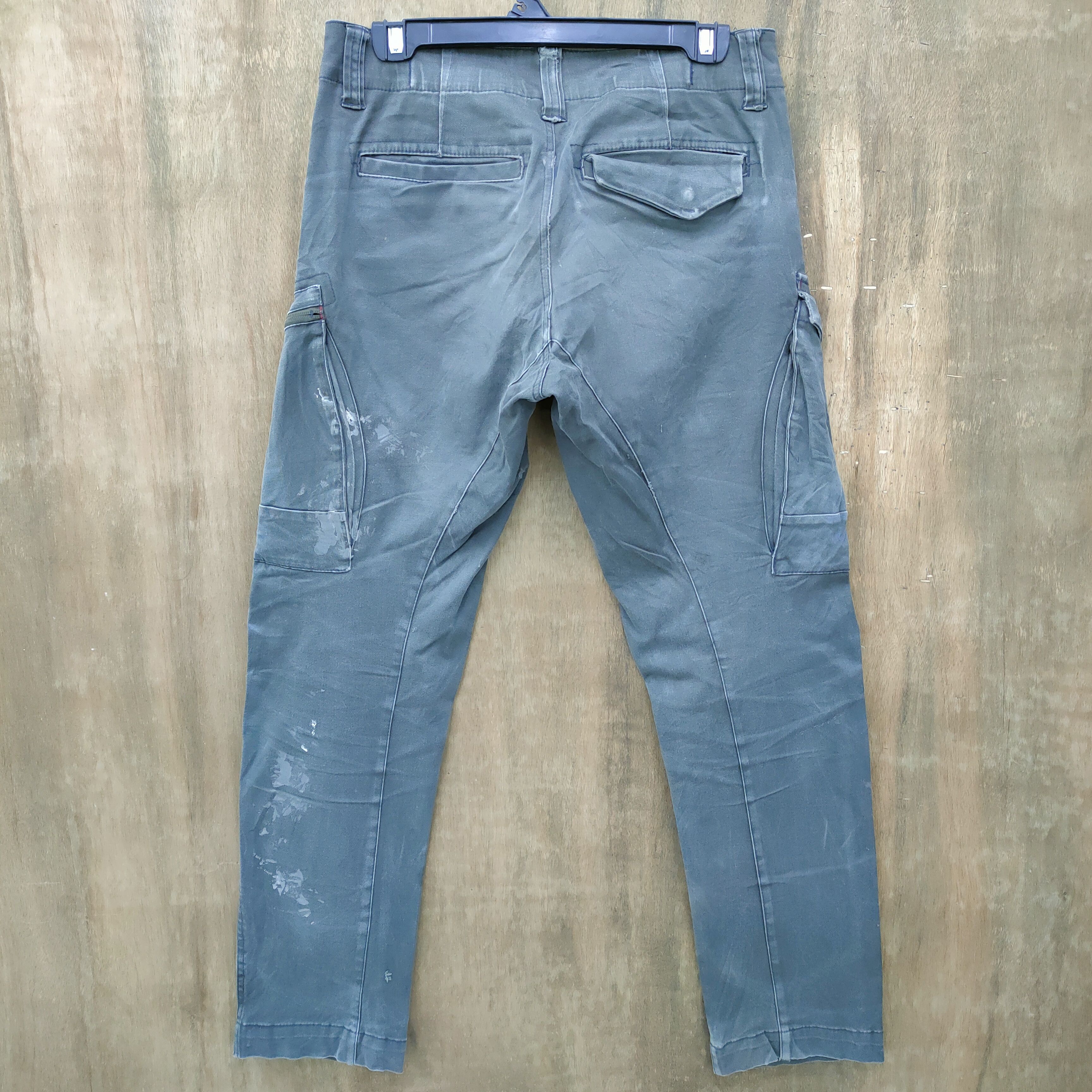 VINTAGE GENBA CARGO PANTS DAMAGE KNEE/ FADED COLOR
