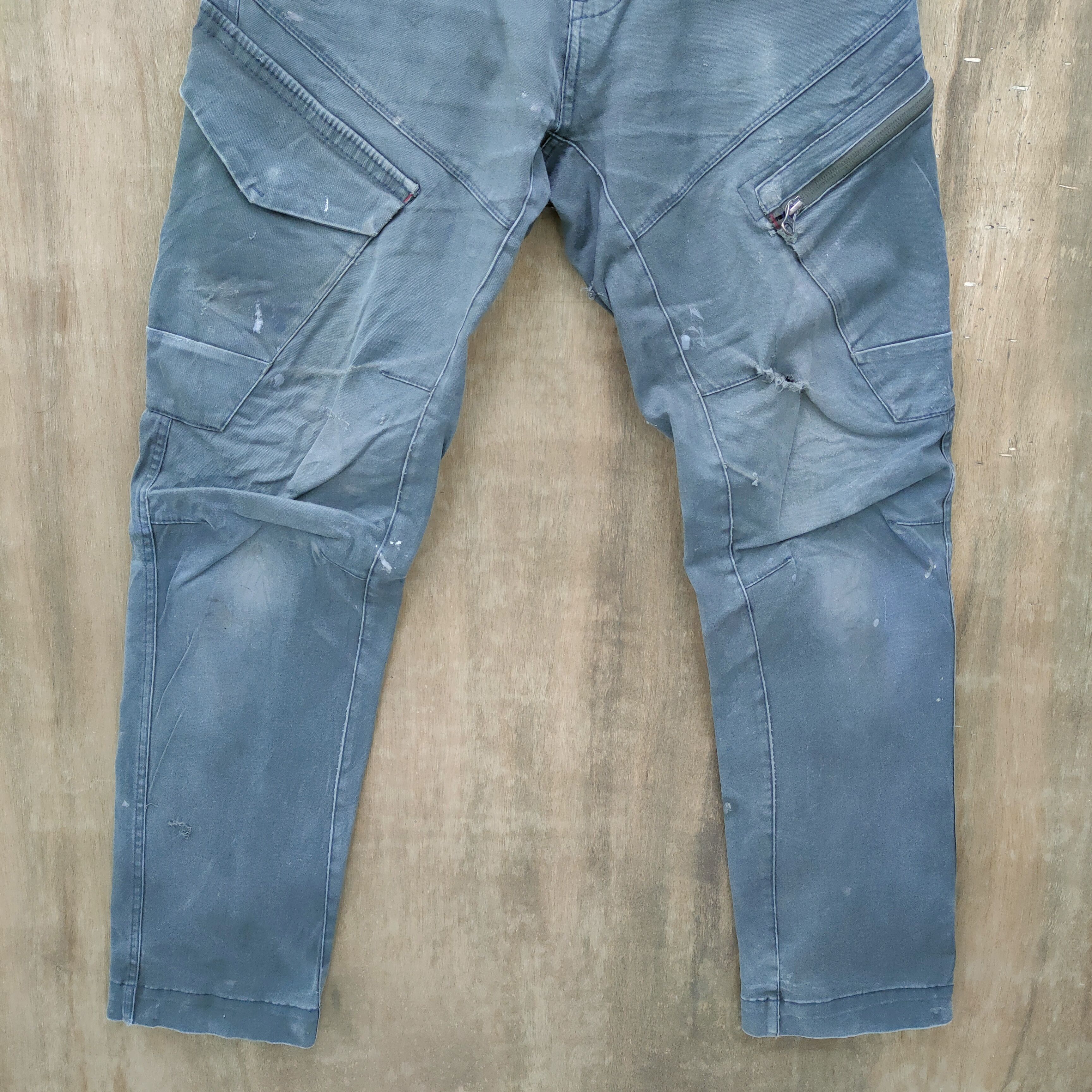 VINTAGE GENBA CARGO PANTS DAMAGE KNEE/ FADED COLOR