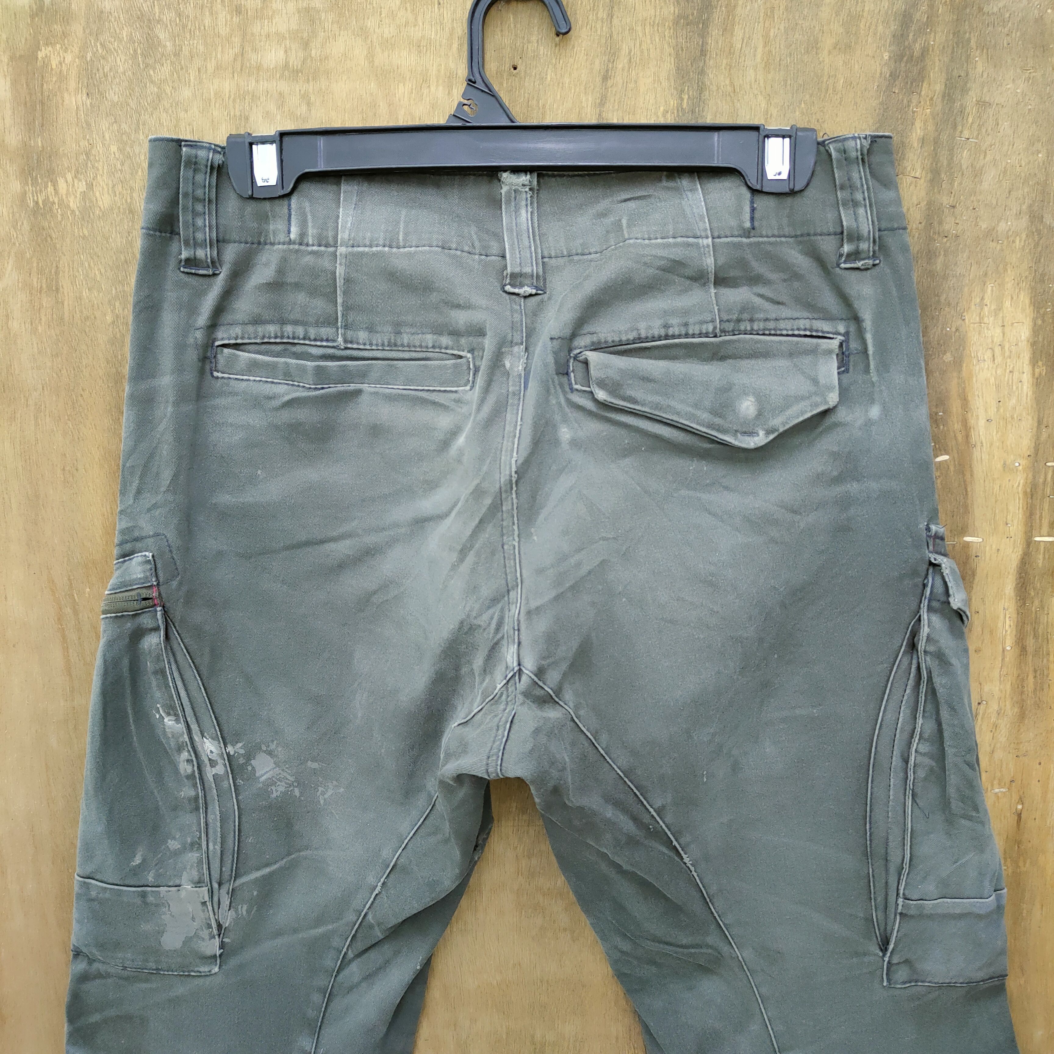 VINTAGE GENBA CARGO PANTS DAMAGE KNEE/ FADED COLOR