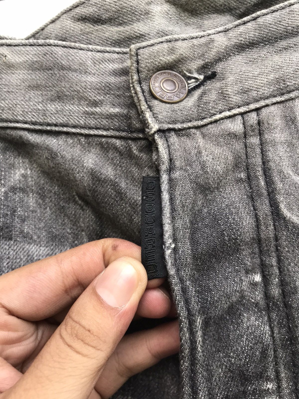 Dsquared2 Made in Italy Distressed Denim Paint Splatter Selvedge Size US 37 - 3 Thumbnail
