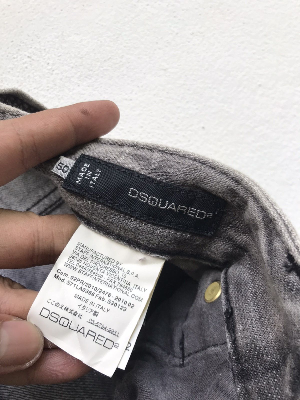 Dsquared2 Made in Italy Distressed Denim Paint Splatter Selvedge Size US 37 - 24 Thumbnail