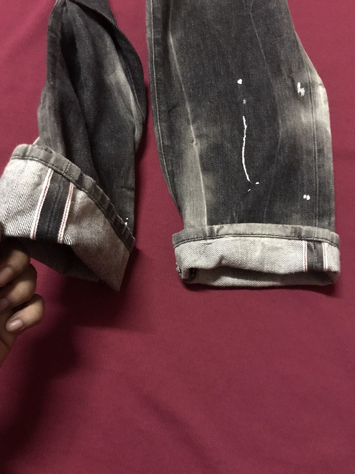 Dsquared2 Made in Italy Distressed Denim Paint Splatter Selvedge Size US 37 - 23 Thumbnail
