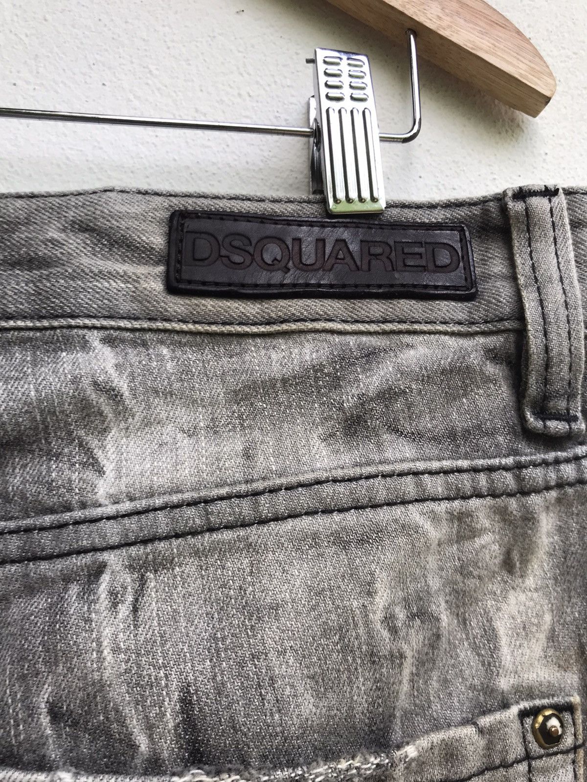 Dsquared2 Made in Italy Distressed Denim Paint Splatter Selvedge Size US 37 - 14 Thumbnail