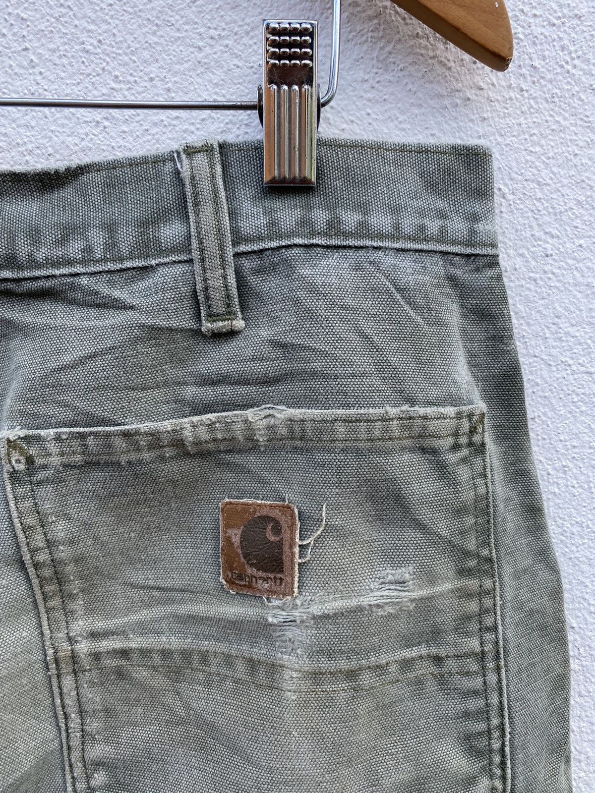 Carhartt × Vintage Vintage Carhartt Dungaree carpenter canvas cargo pants Size US 33 - 11 Thumbnail