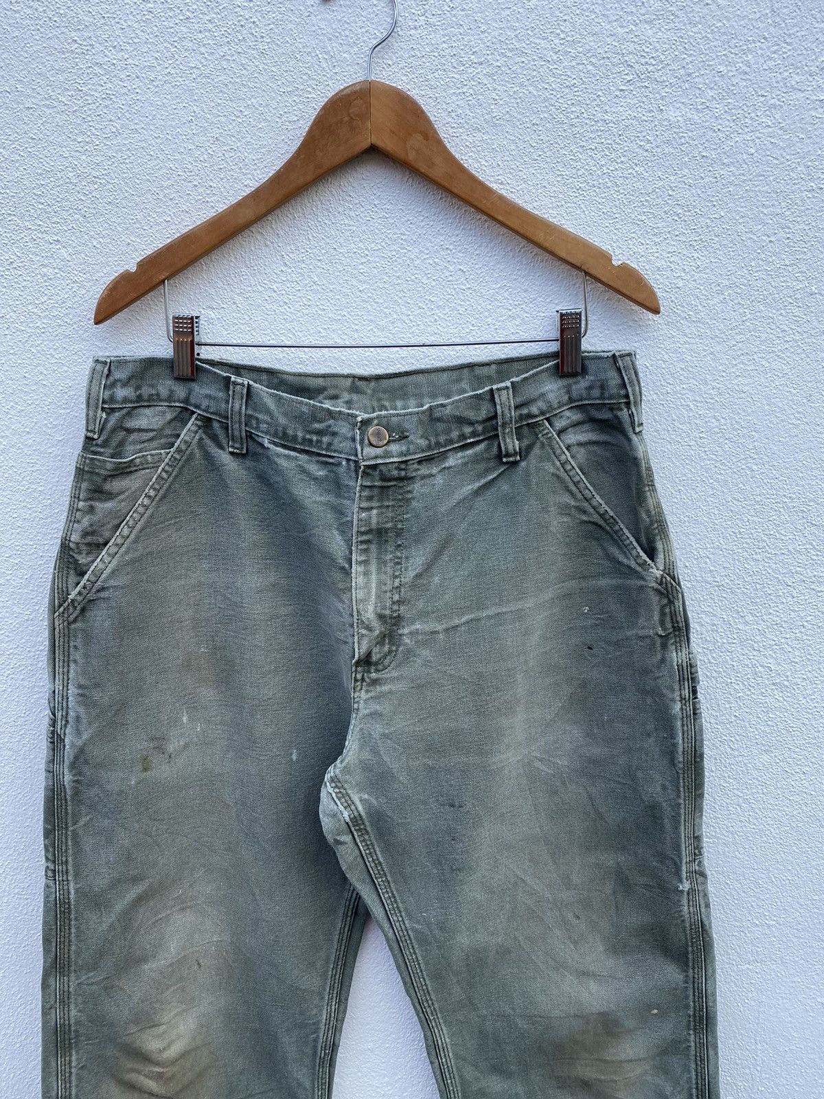Carhartt × Vintage Vintage Carhartt Dungaree carpenter canvas cargo pants Size US 33 - 3 Thumbnail