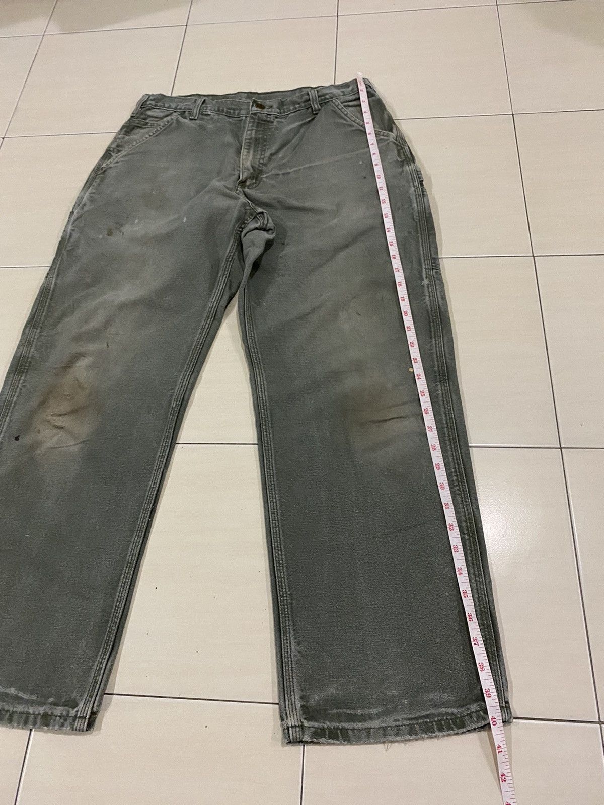 Carhartt × Vintage Vintage Carhartt Dungaree carpenter canvas cargo pants Size US 33 - 21 Thumbnail