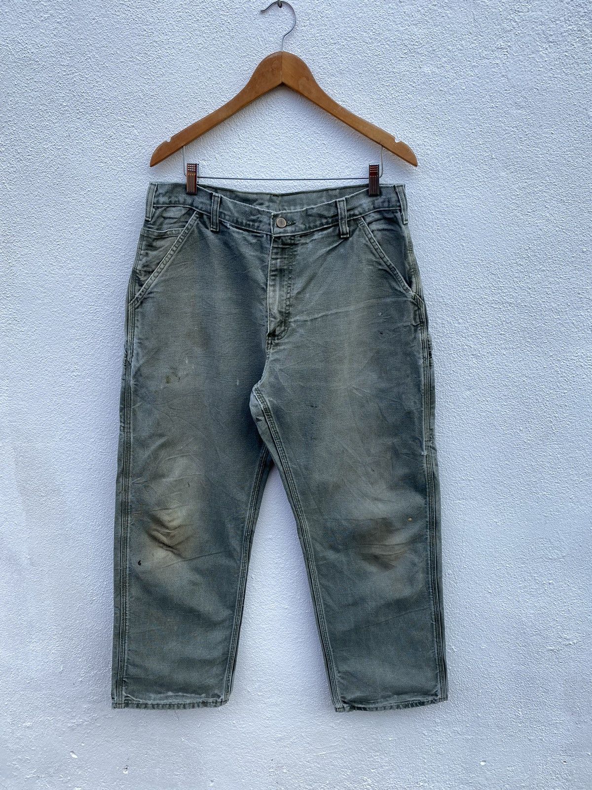 Carhartt × Vintage Vintage Carhartt Dungaree carpenter canvas cargo pants Size US 33 - 2 Thumbnail