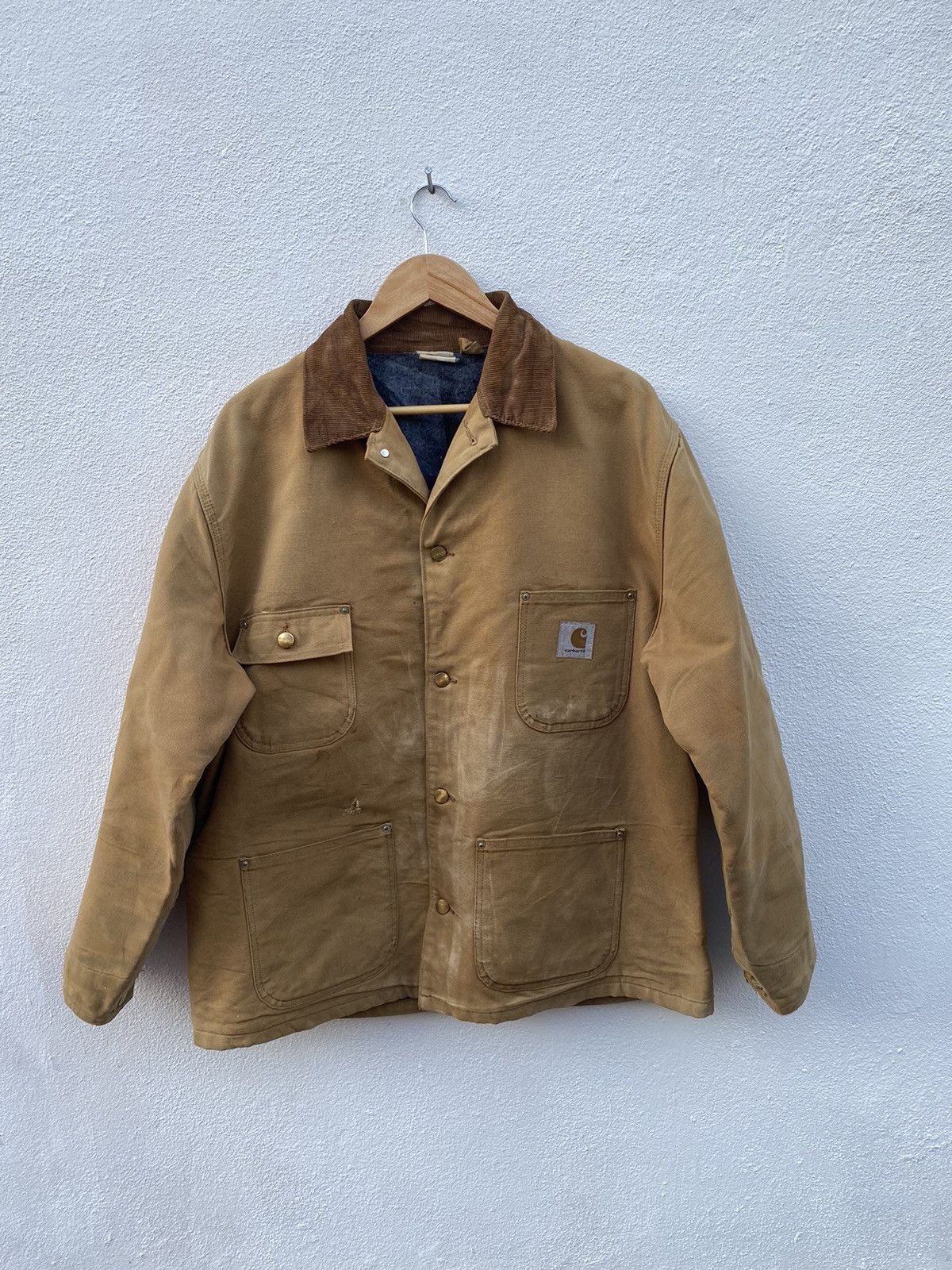 Vintage Carhartt Detroit chore lined blanket canvas jacket