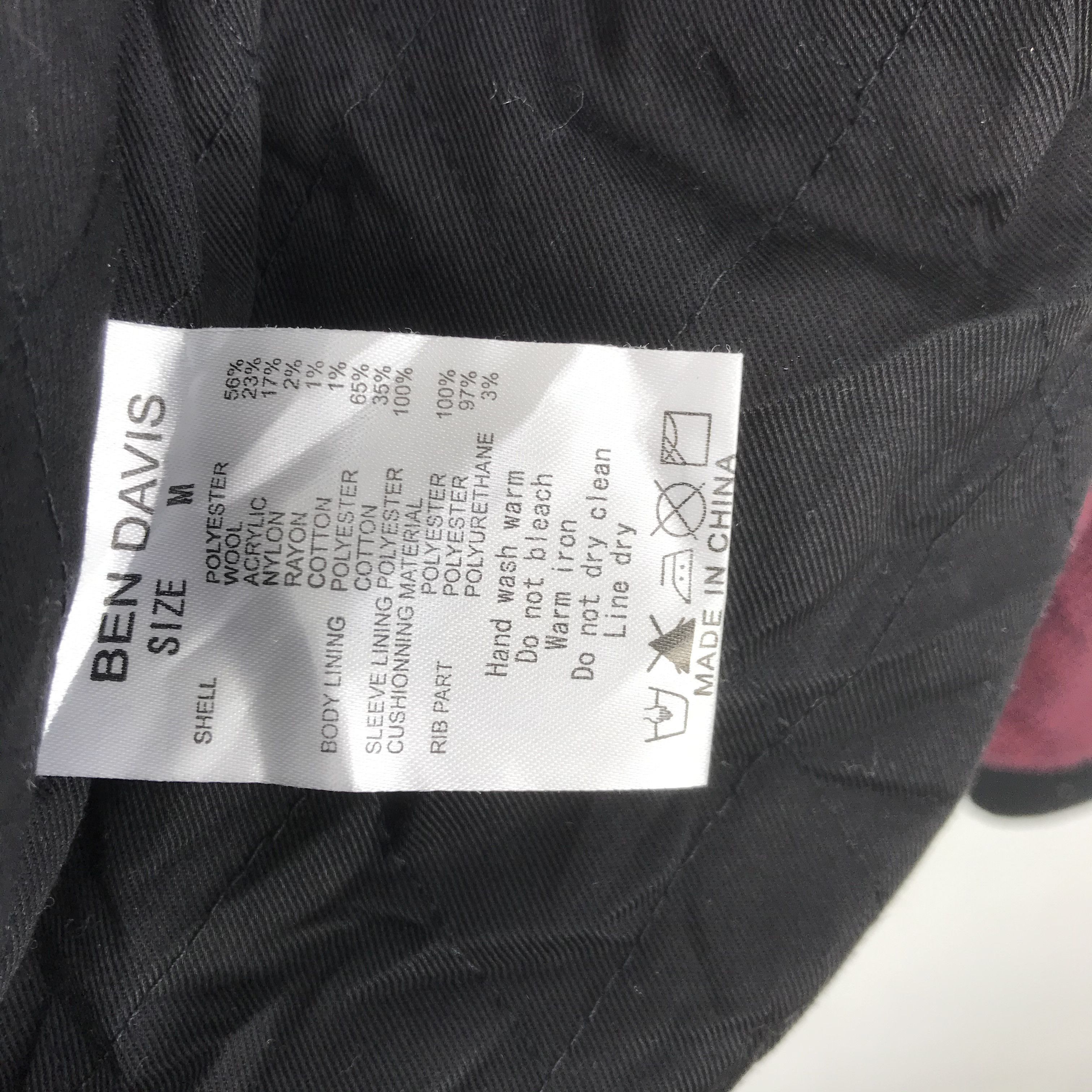Ben Davis Vintage Ben Davis Wool Varsity Jacket Check Zipper Jackets Size US L / EU 52-54 / 3 - 9 Thumbnail