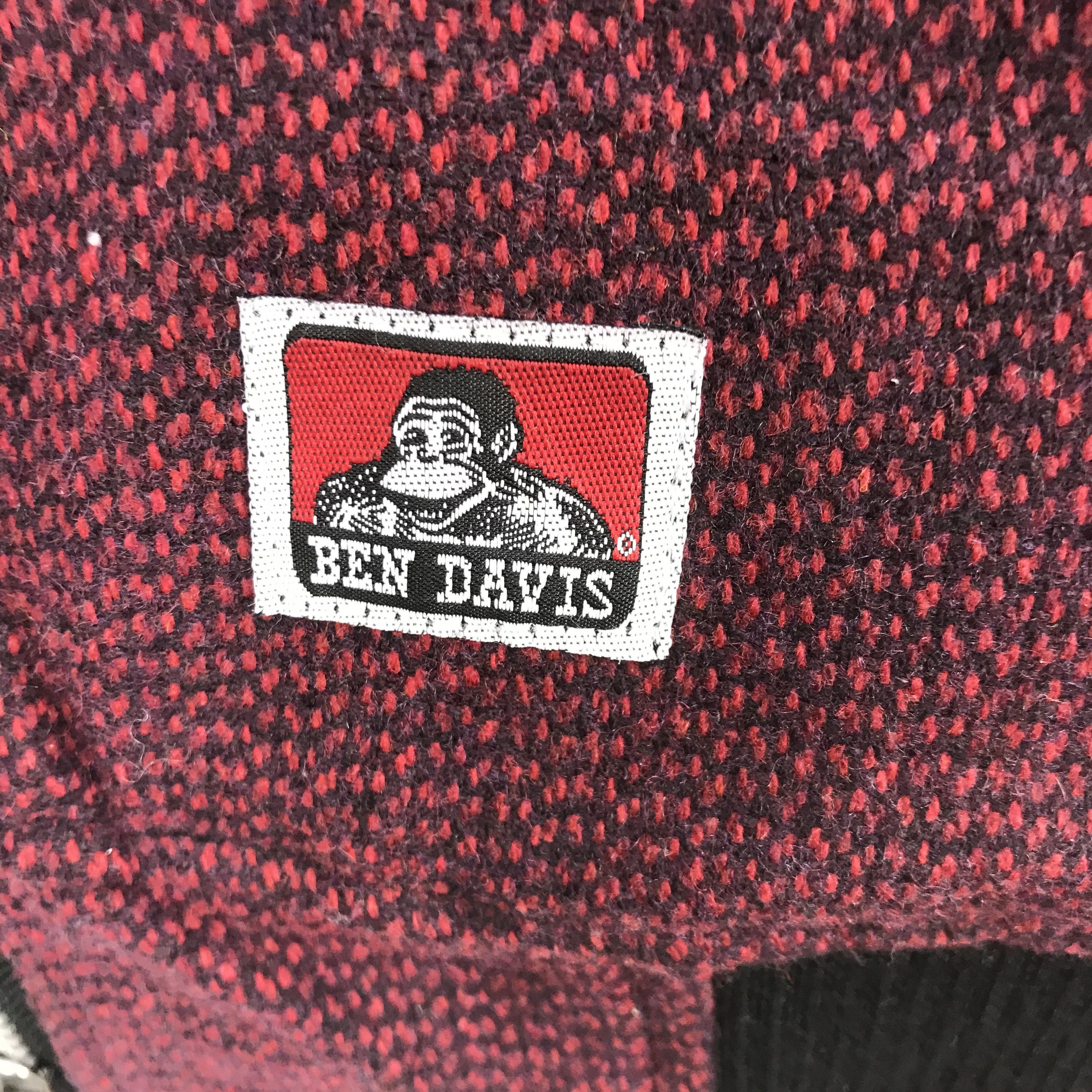 Ben Davis Vintage Ben Davis Wool Varsity Jacket Check Zipper Jackets Size US L / EU 52-54 / 3 - 4 Thumbnail