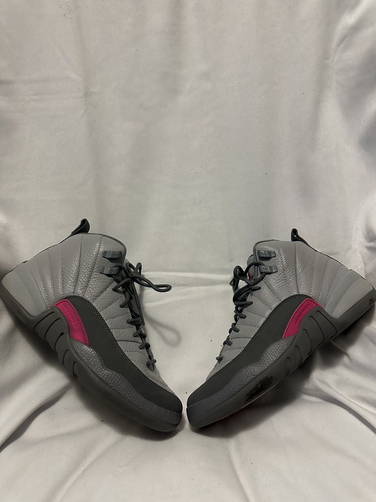 jordan 12 grey and pink