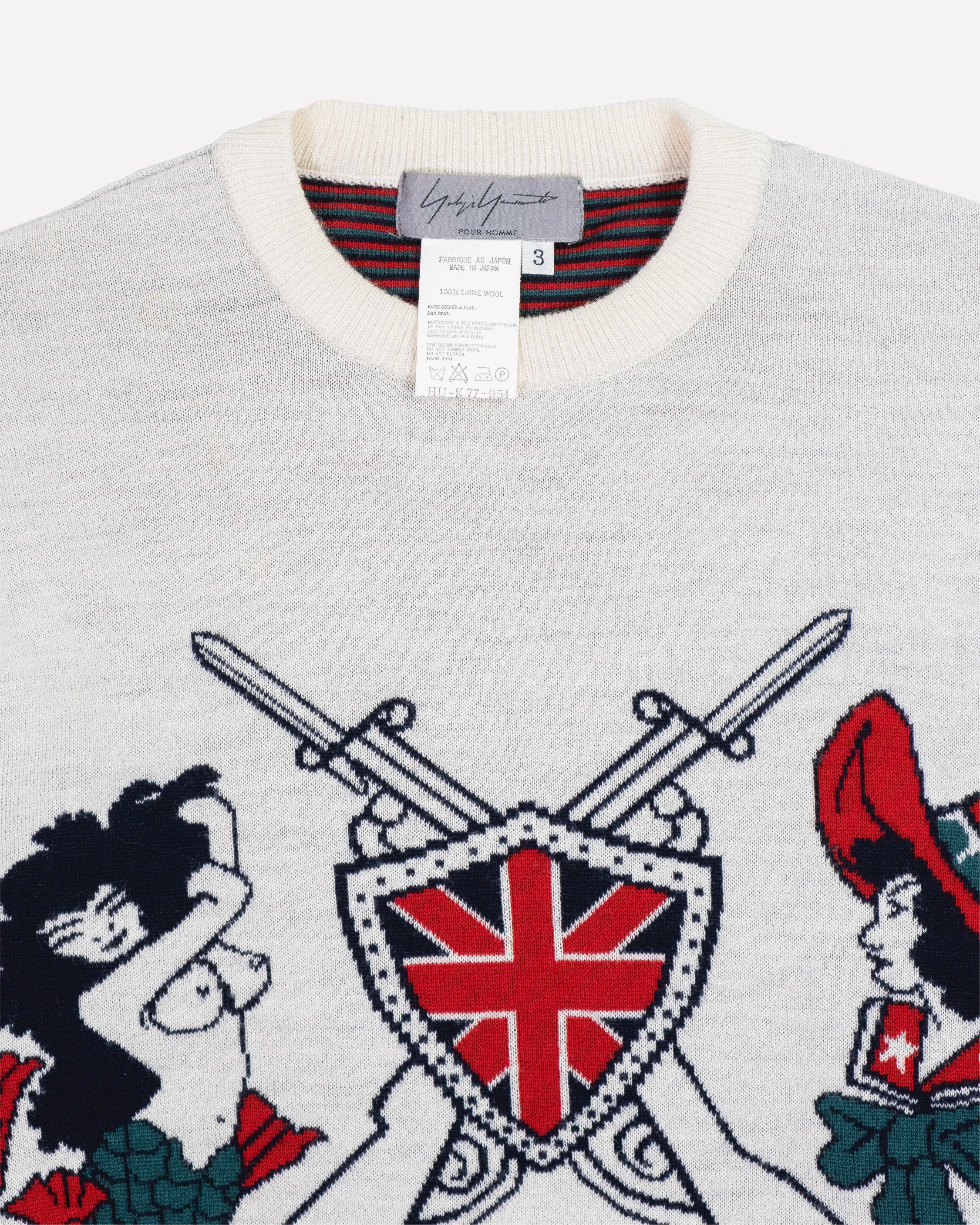 Yohji Yamamoto Yohji Yamamoto "Tattoo" Intarsia Sweater - AW03 Size US L / EU 52-54 / 3 - 4 Thumbnail
