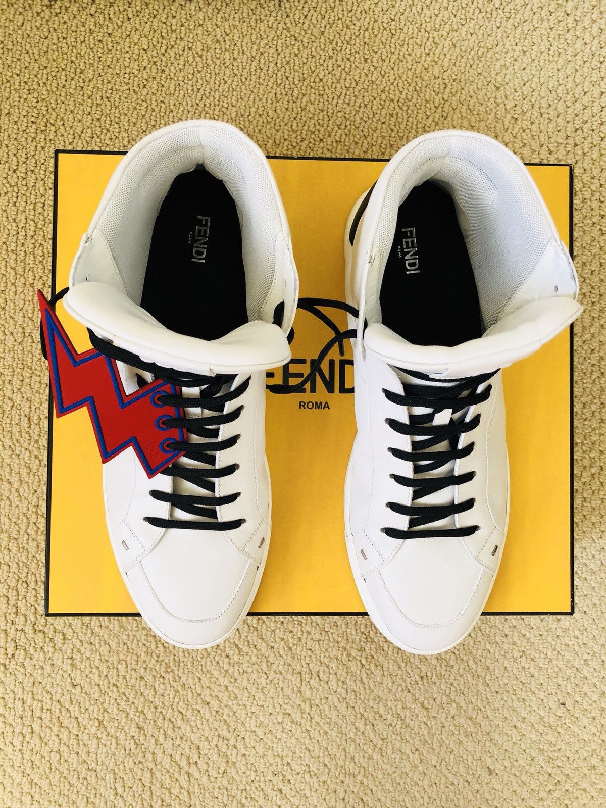 Fendi lightning bolt sneakers best sale
