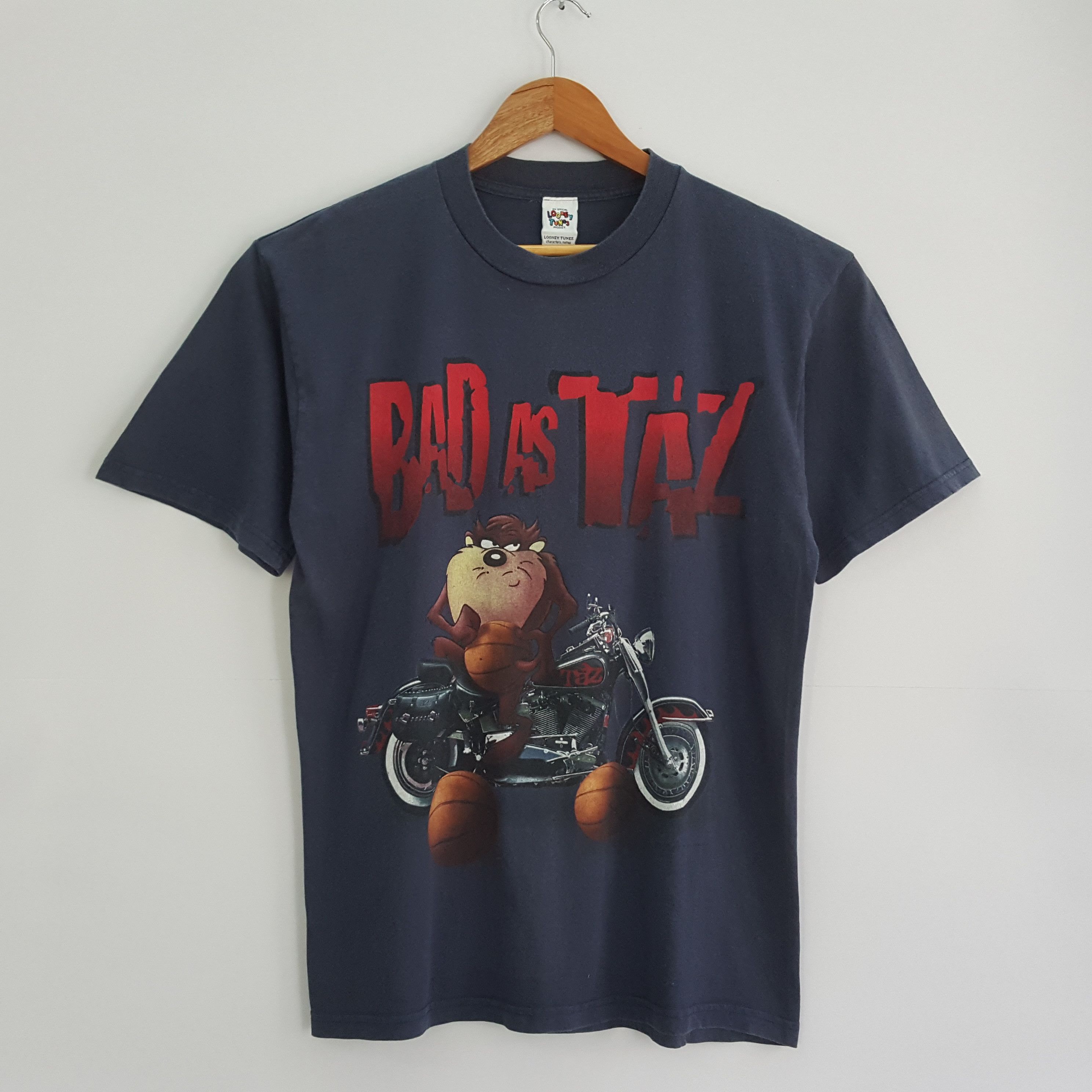 Vintage × Warner Bros Vintage 90's Looney Tunes Tazmanian X Rodman Parody t-shirt Size US M / EU 48-50 / 2 - 1 Thumbnail