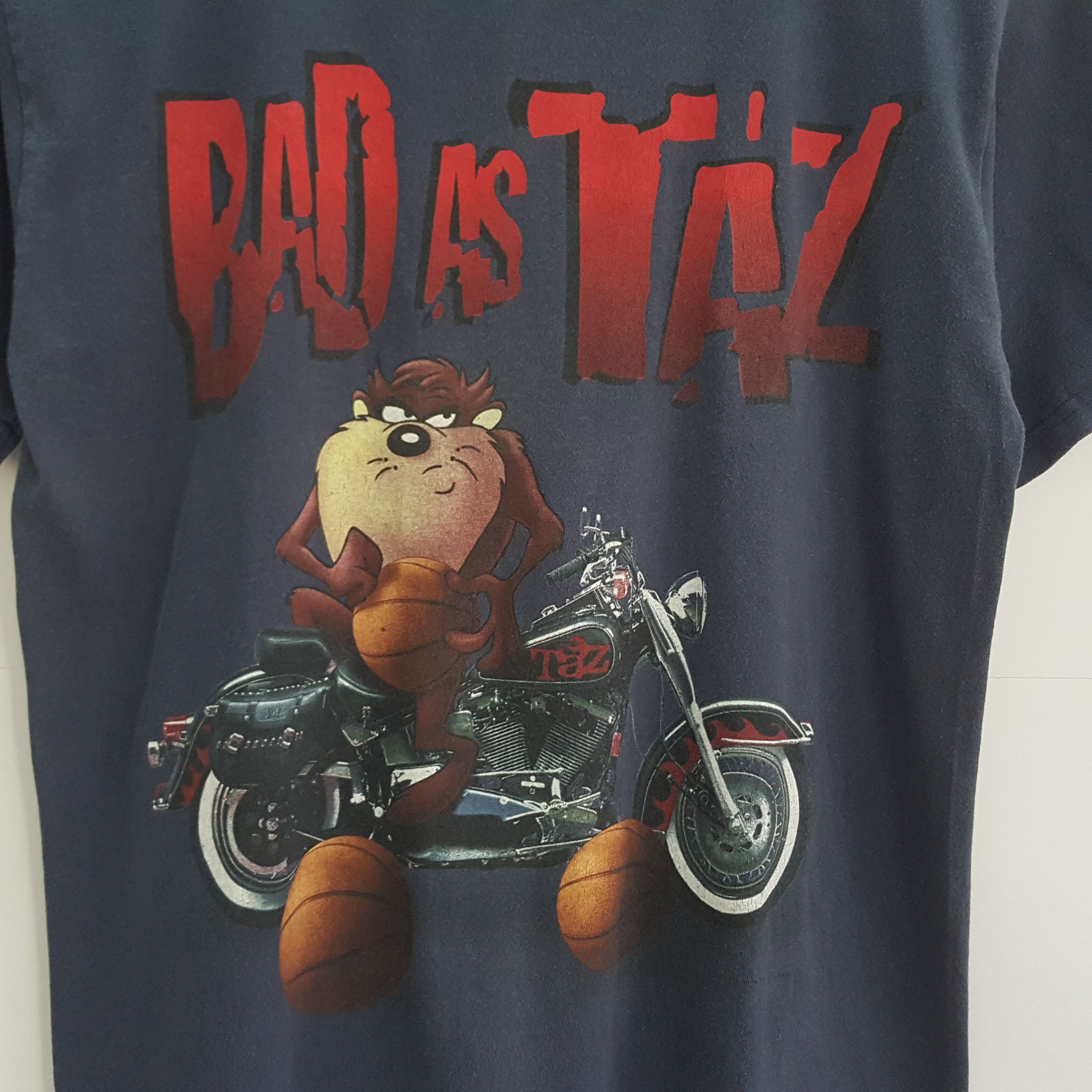 Vintage × Warner Bros Vintage 90's Looney Tunes Tazmanian X Rodman Parody t-shirt Size US M / EU 48-50 / 2 - 4 Thumbnail