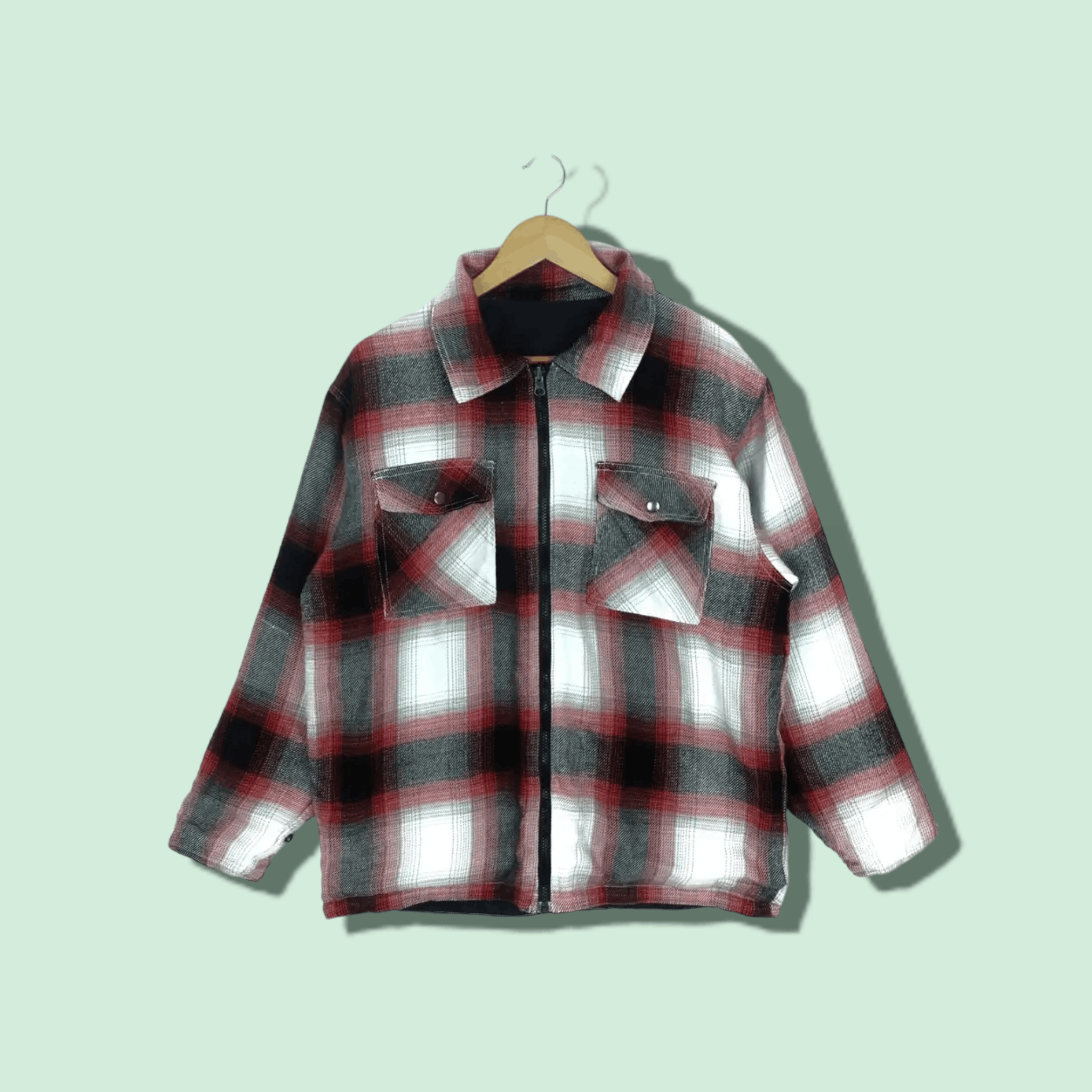 image of American Apparel x Colorado Trading Co 105 Denver Colorado Reversible Flannel Jacket in Check (Size