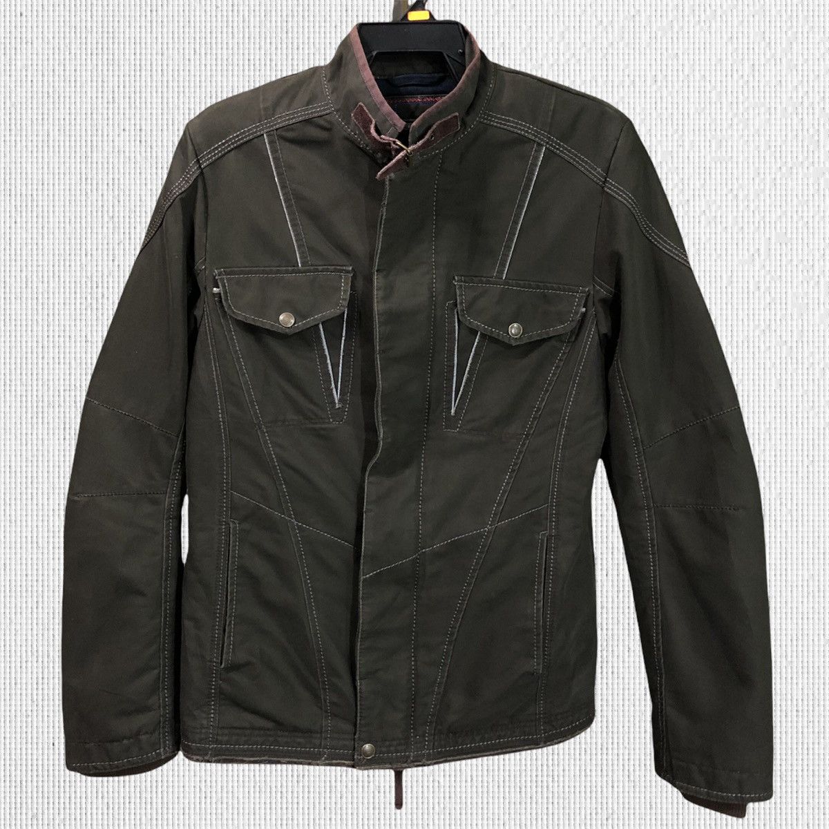 Manteau Caban Sherpa En Cuir Marithé & François Girbaud - Taille 54/56, Noir, Occasion Très Bon état