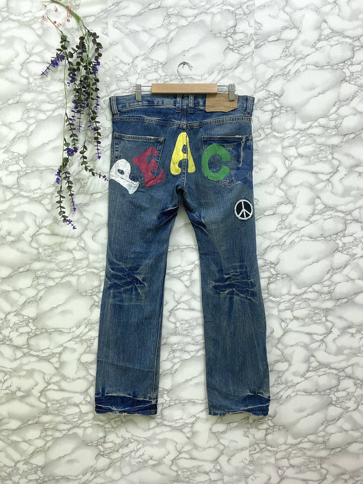 image of Designer Vintage Point Loma Daicock Peace Denim Evisu Inspired in Blue, Men's (Size 33)