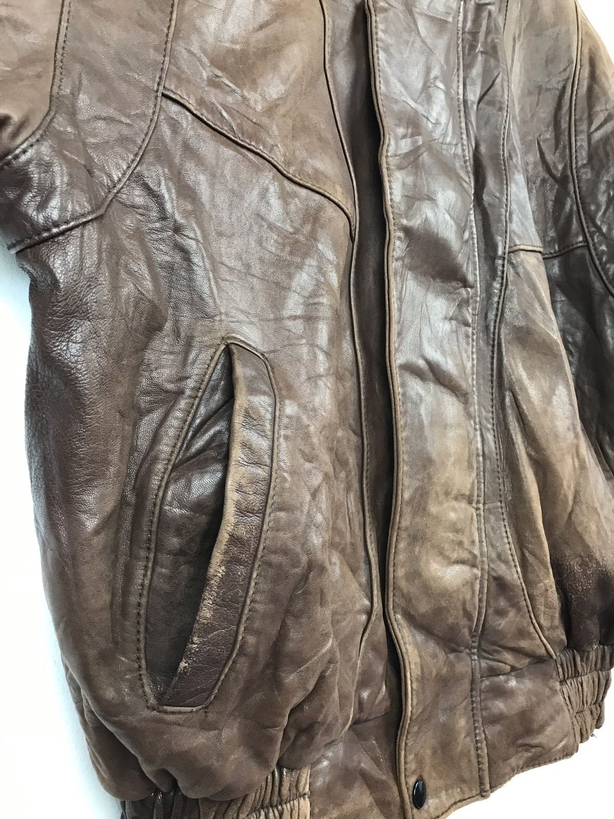 Japanese Brand × Vintage Vallemosso Leather Jacket Brown Colour Size US L / EU 52-54 / 3 - 8 Thumbnail