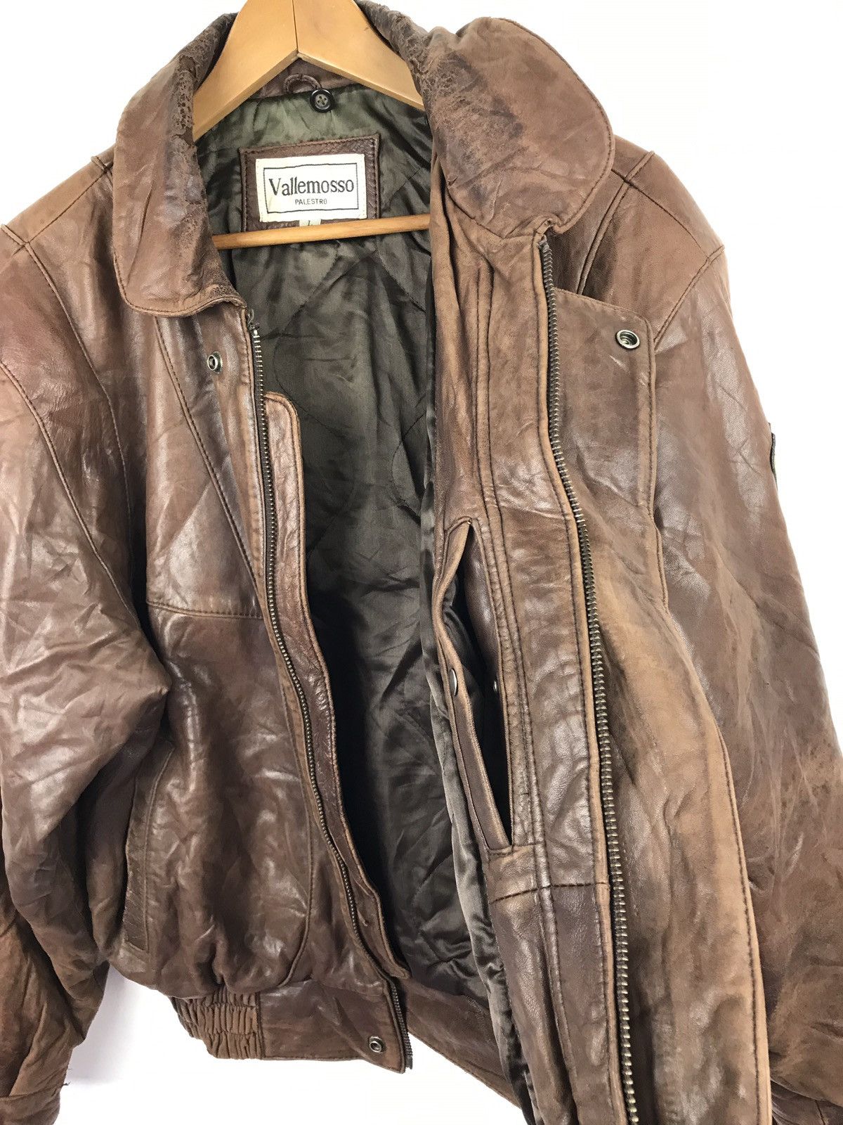 Japanese Brand × Vintage Vallemosso Leather Jacket Brown Colour Size US L / EU 52-54 / 3 - 12 Thumbnail