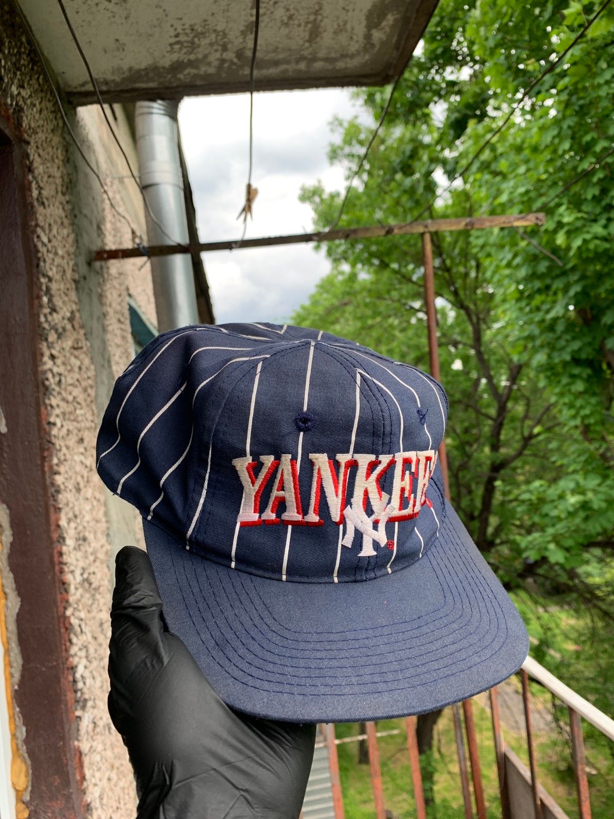 Pre-owned Mlb X New York Yankees 1991 Vintage New York Yankees Pro One Faded Navy Cap