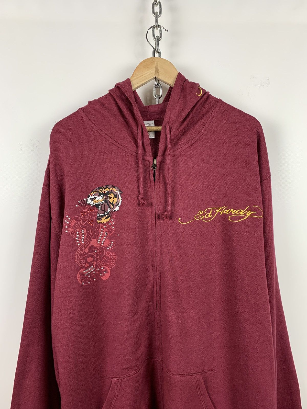 Christian Audigier NWT Ed Hardy by Christian Audigier Red Tiger Hoodie 3XL Size US XL / EU 56 / 4 - 7 Thumbnail
