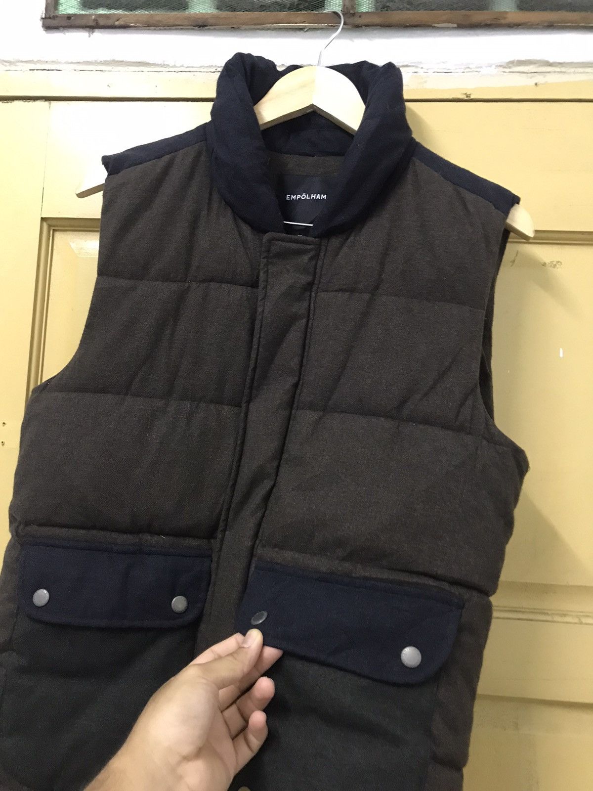 Japanese Brand Vintage Empolham Pocket Puffer Vest Jacket Size US M / EU 48-50 / 2 - 6 Thumbnail