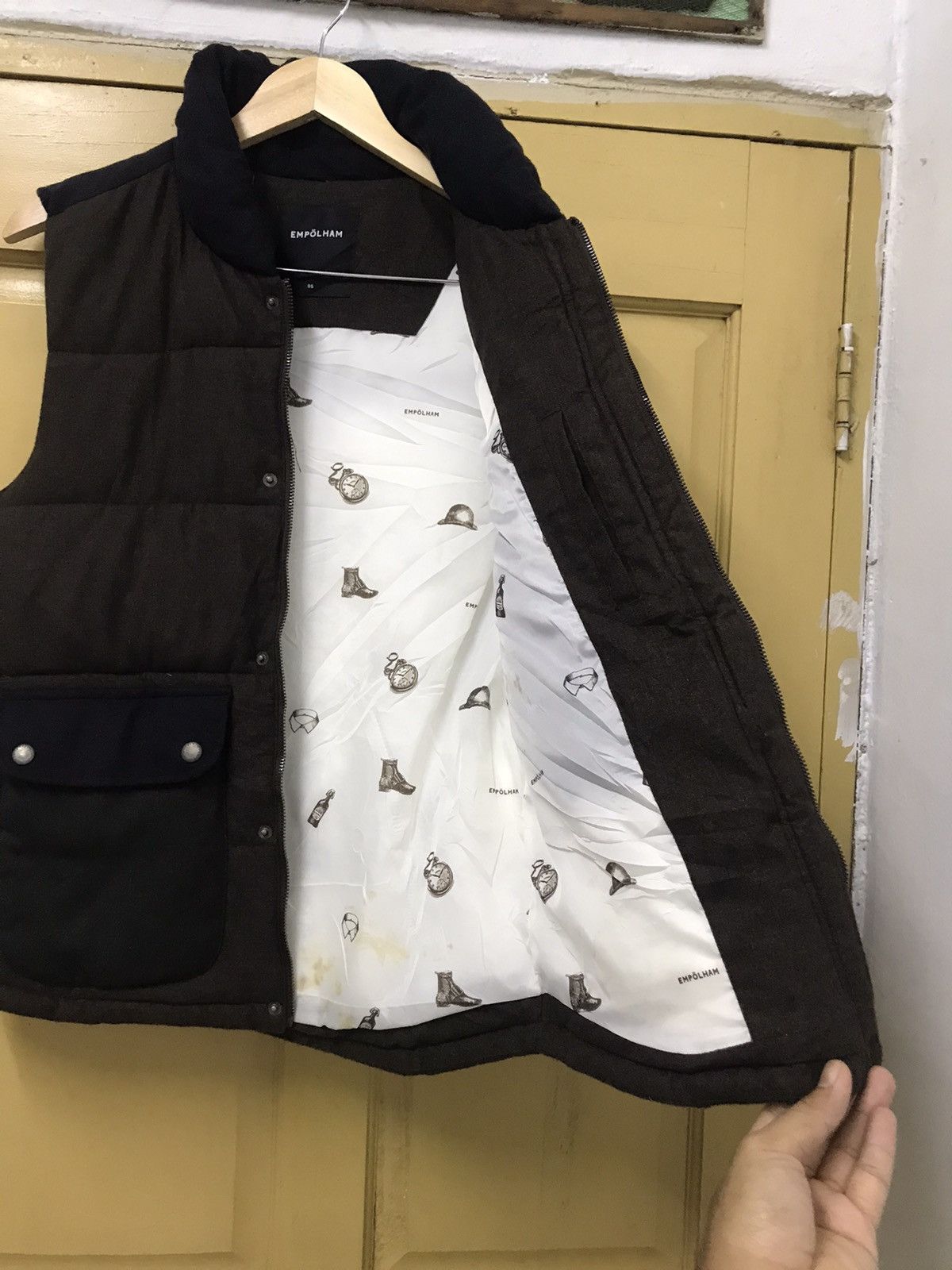 Japanese Brand Vintage Empolham Pocket Puffer Vest Jacket Size US M / EU 48-50 / 2 - 19 Thumbnail