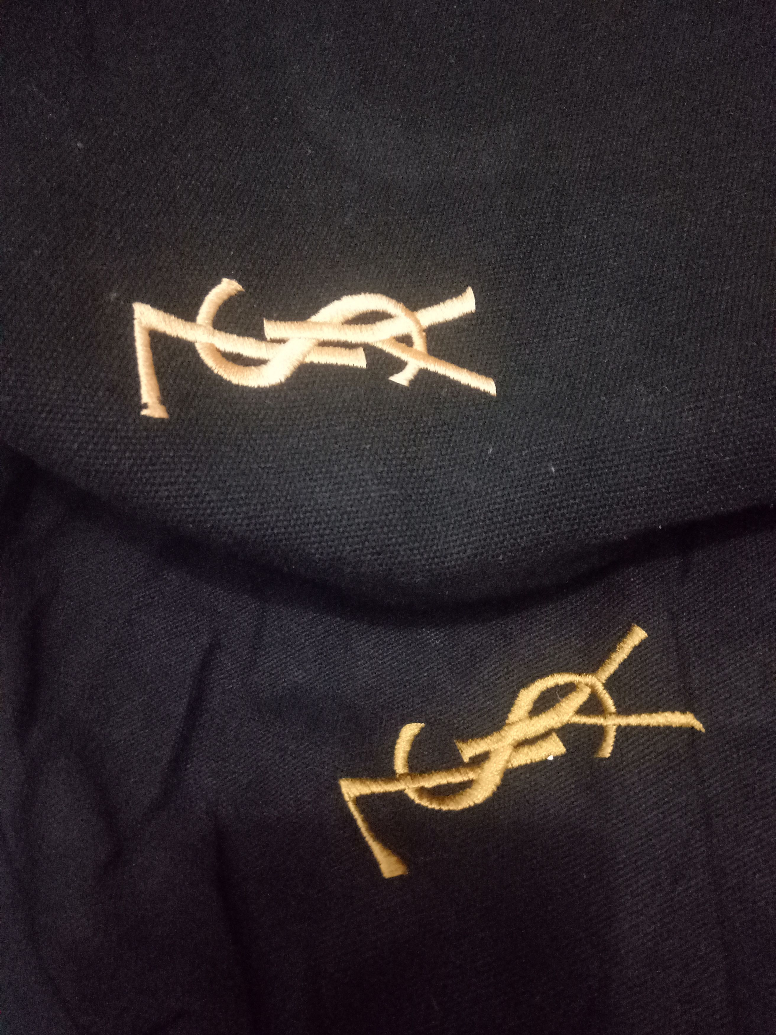 Yves Saint Laurent 2pcs YSL Embroidery Logo Tote Bag Size ONE SIZE - 2 Thumbnail