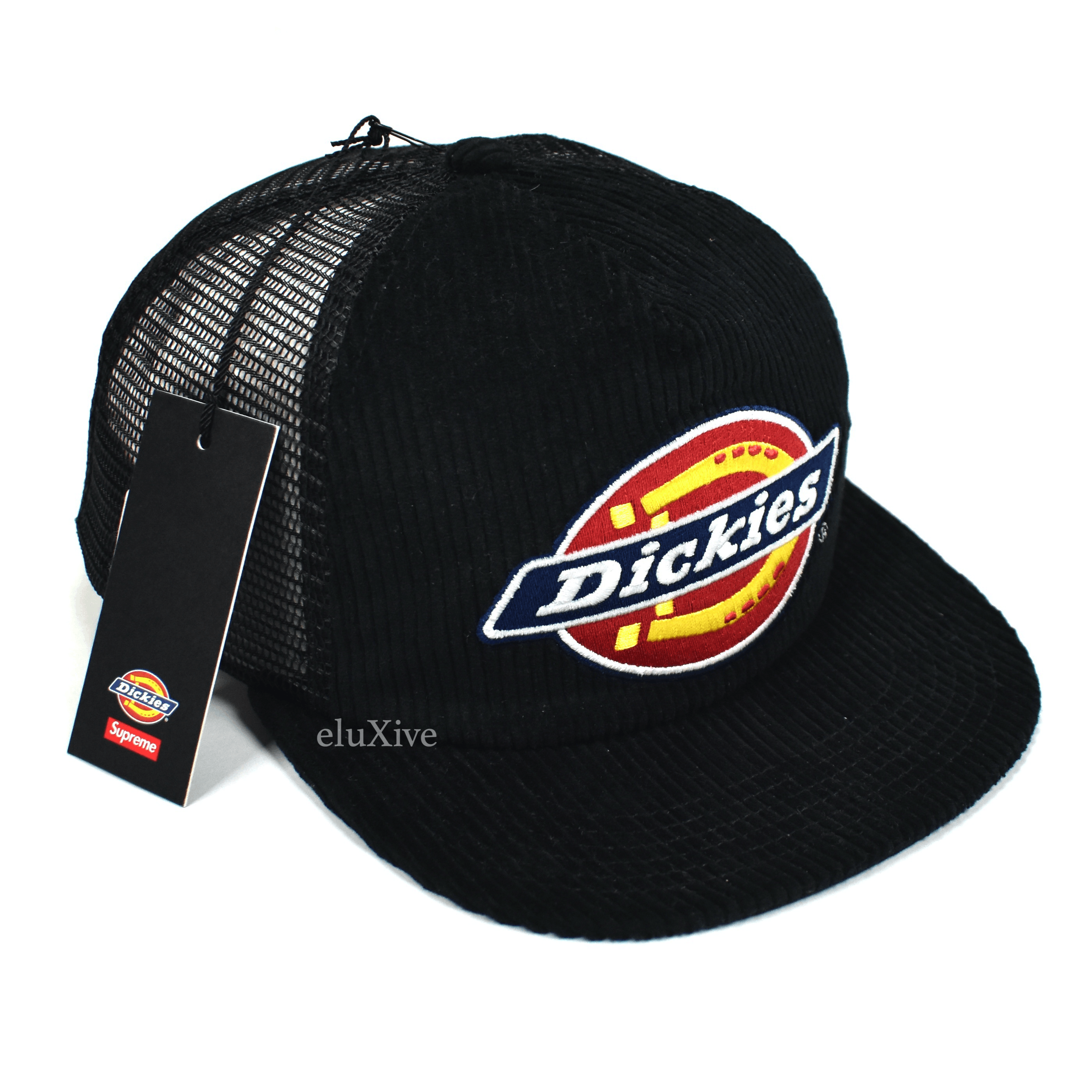 Supreme Supreme Dickies Black Corduroy Mesh Back Trucker Hat DS