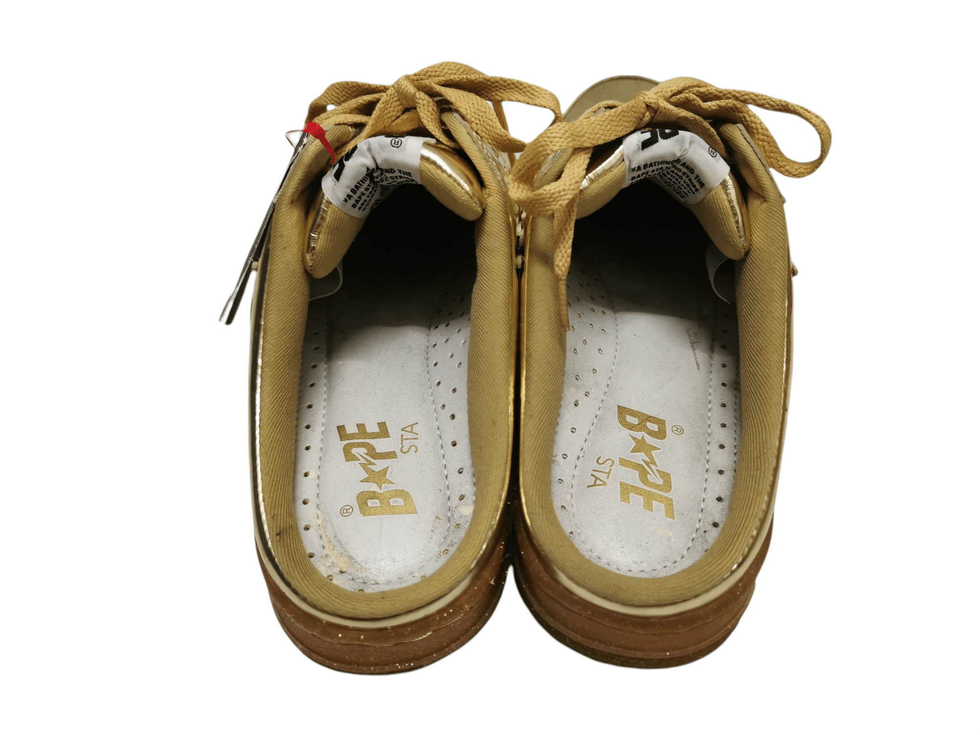 Bape 2009 Metallic Gold Bapesta Sneaker Sandal Slip on Size US 9.5 / EU 42-43 - 8 Thumbnail