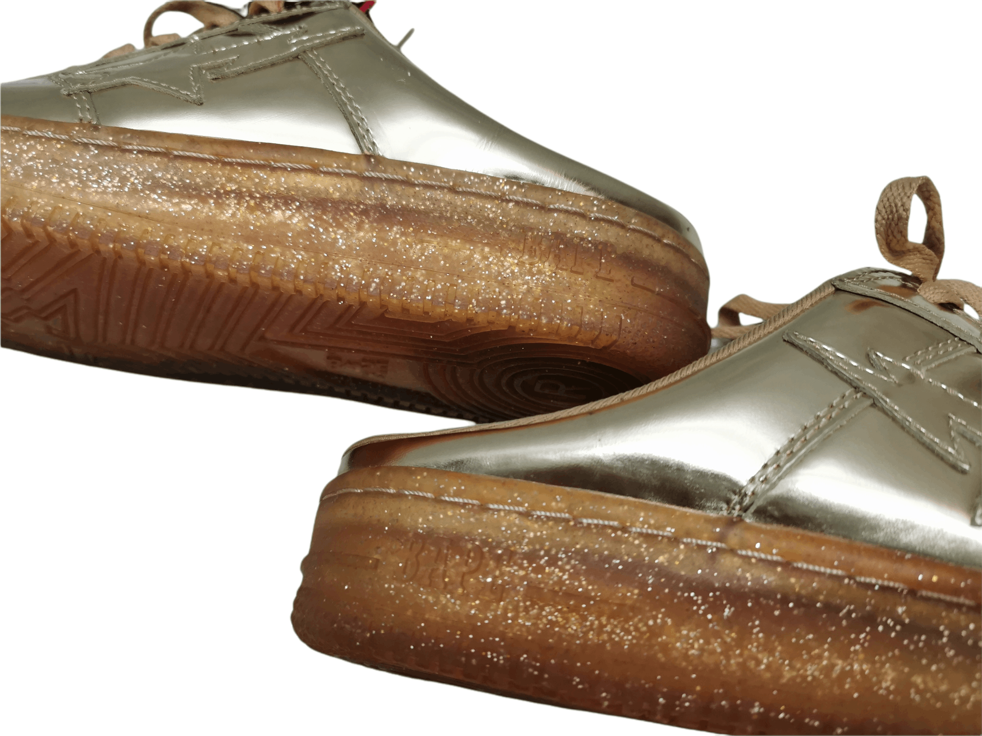 Bape 2009 Metallic Gold Bapesta Sneaker Sandal Slip on Size US 9.5 / EU 42-43 - 5 Thumbnail
