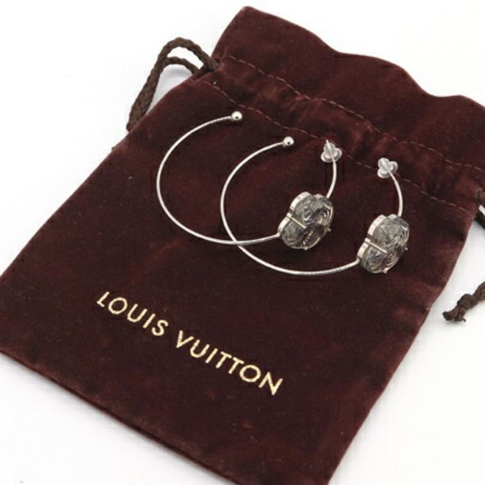 Louis Vuitton LOUIS VUITTON Earrings Women's 750PG Diamond Puss